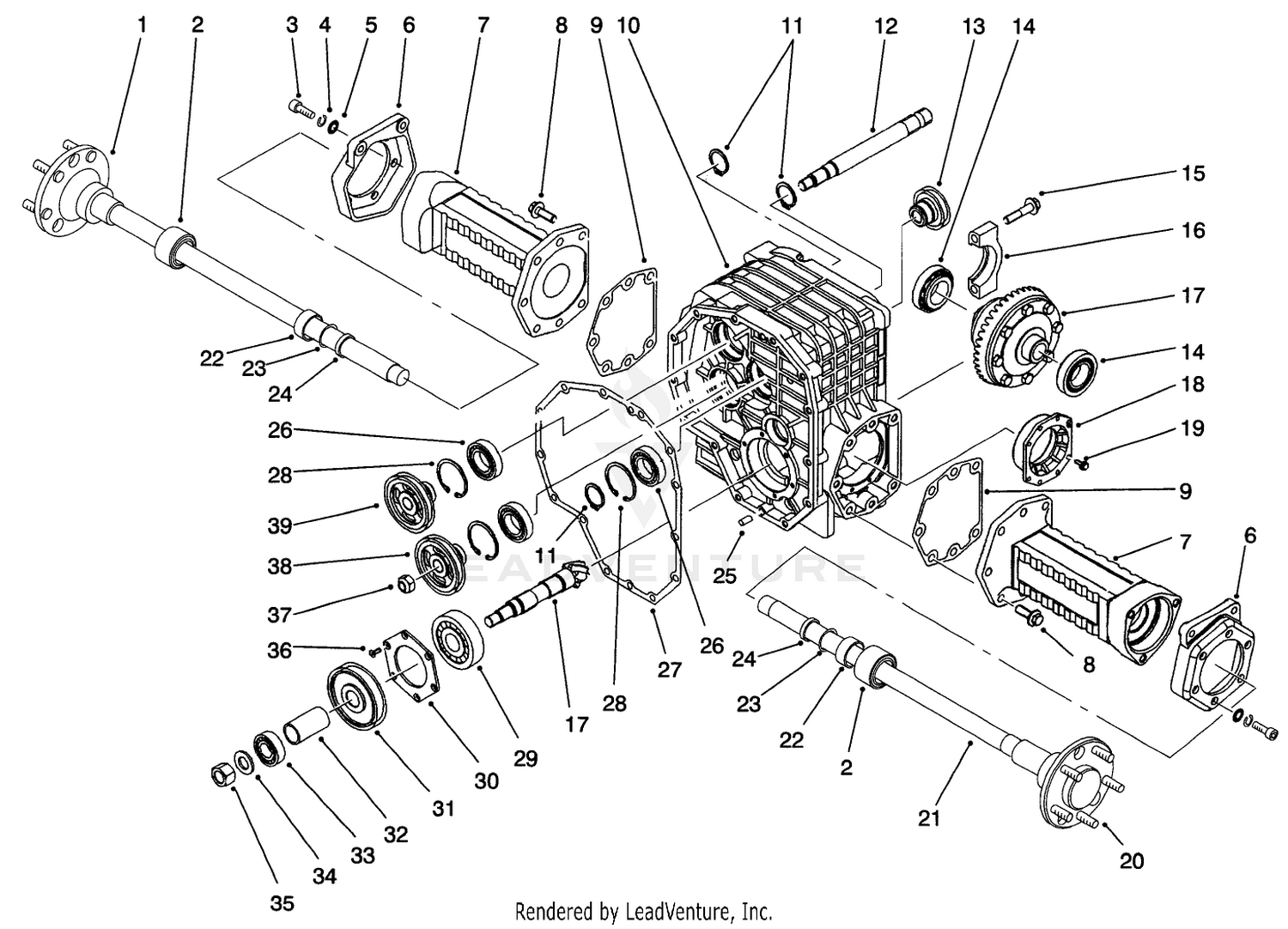 Front Axle Gear Housing Assembly
