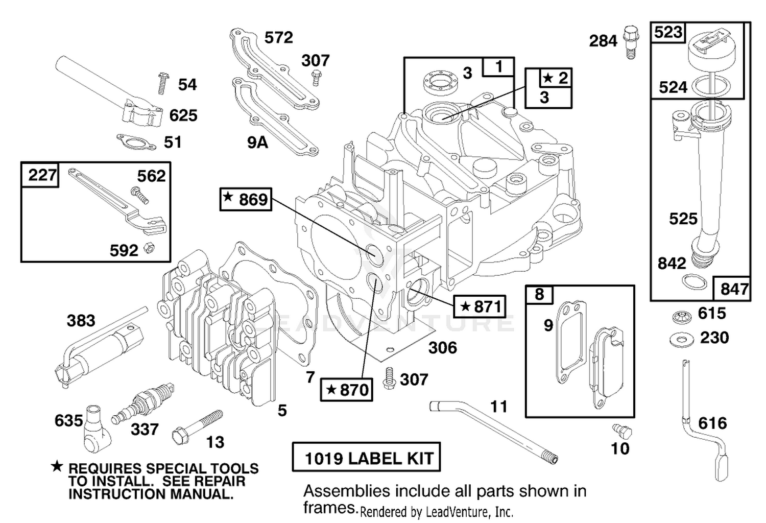 Engine Briggs  Stratton Model 12h802-0658-01