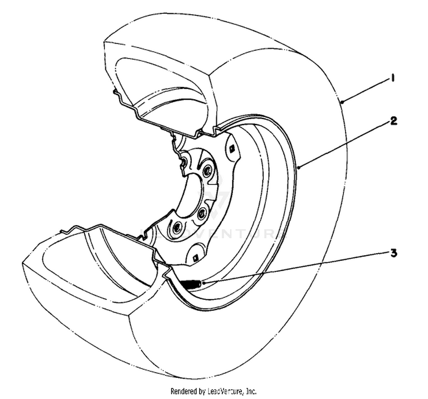 Tire  Wheel Assembly 23 X 10.50 X 12 (optional) No. 62-7020