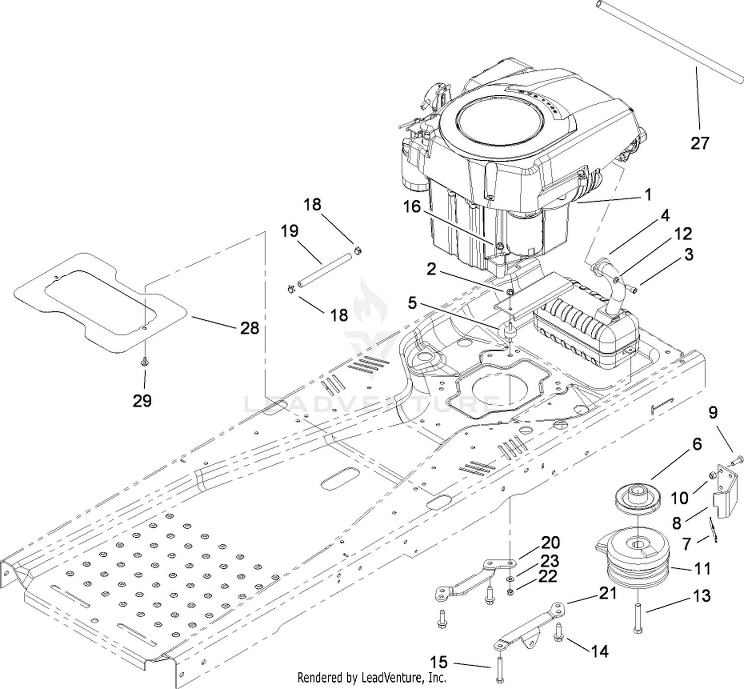 Engine and Clutch Assembly