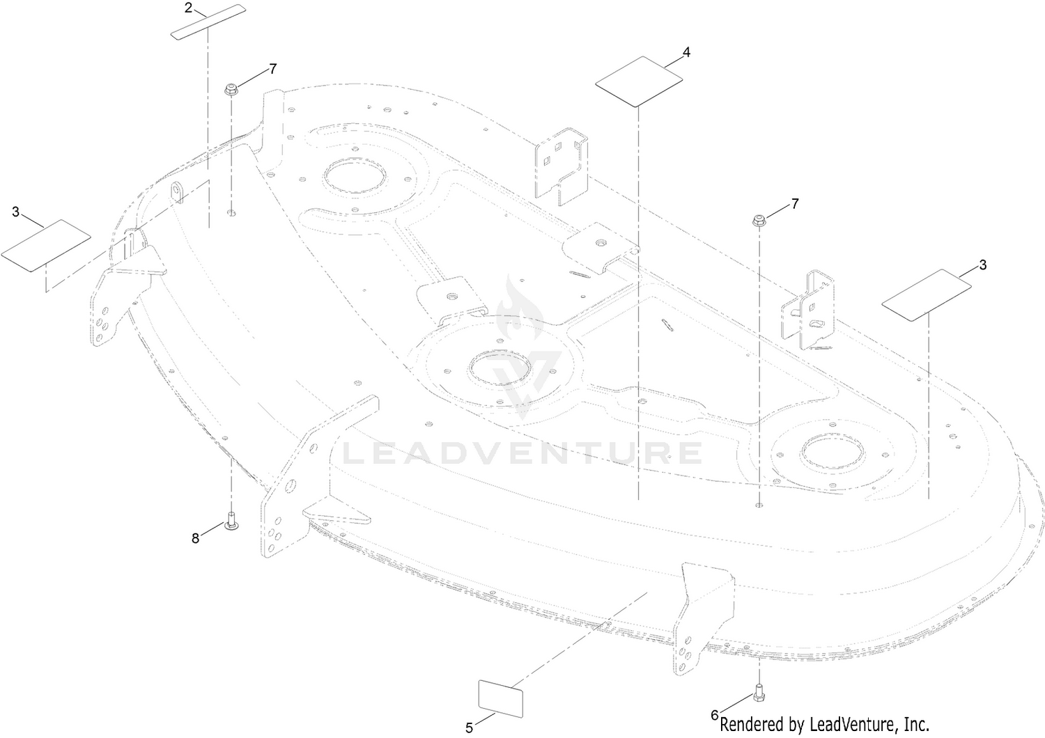 54 Inch Deck Decal Assembly No. 130-7004