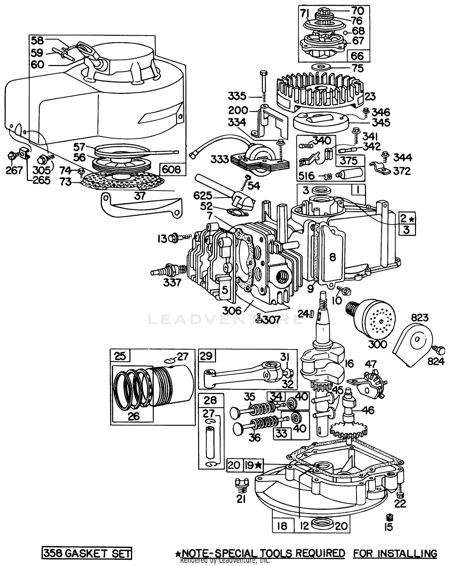 Engine Briggs  Stratton Model No. 92902-1613-01