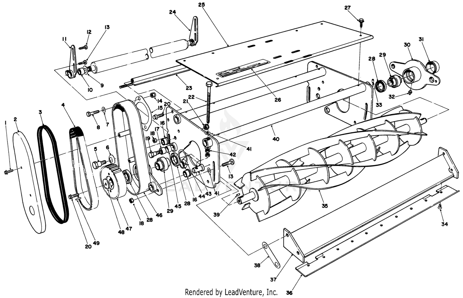 Cutting Unit-  Center Assembly (5 Blade Model No. 03625  7 Blade Model No. 03627)