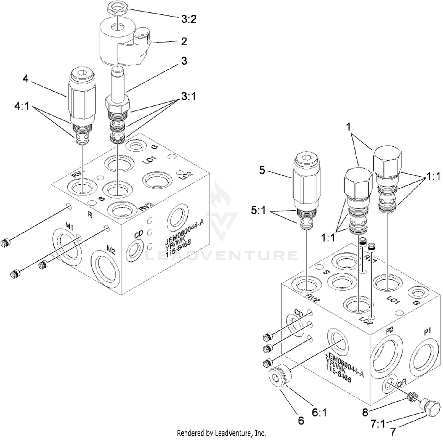 Hydraulic PTO Manifold Assembly No. 115-8468