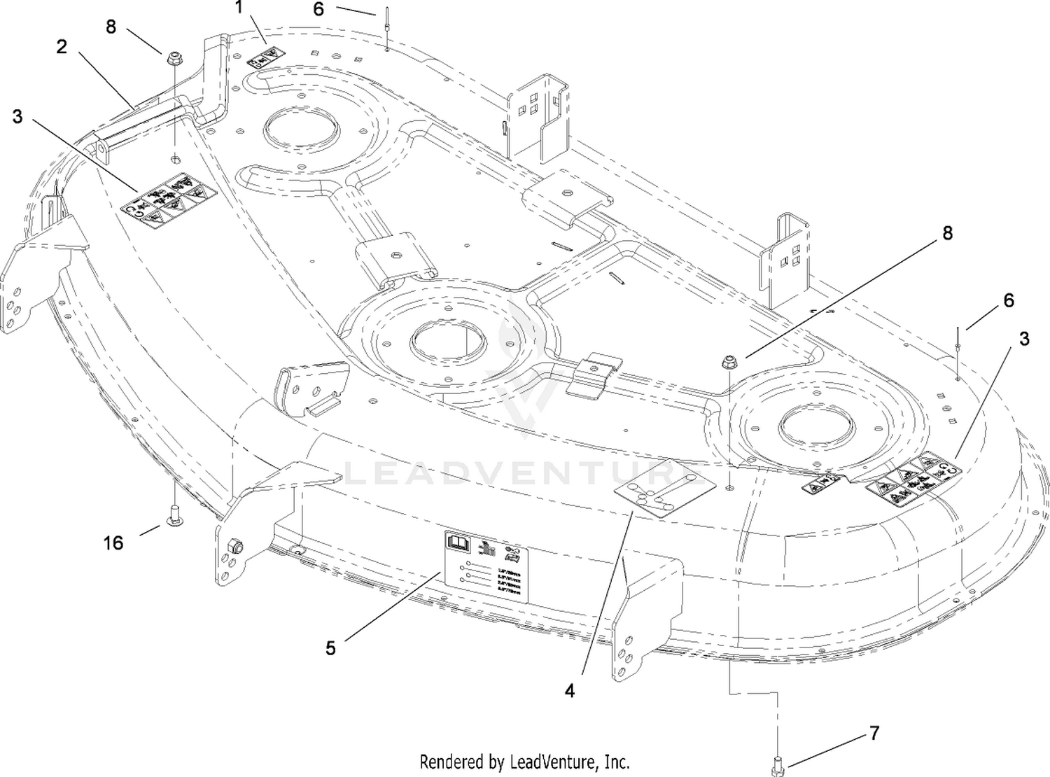 50 Inch Deck Decal Assembly No. 112-9798