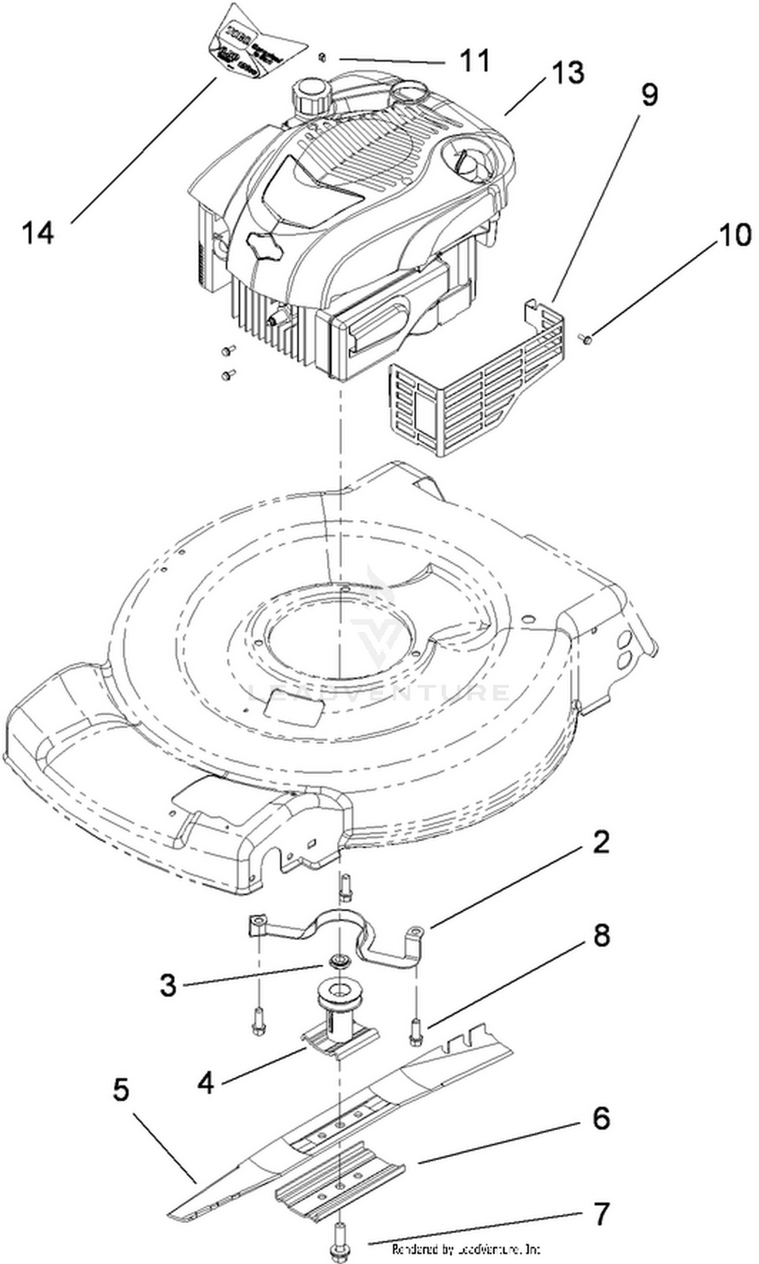 Engine and Blade Assembly