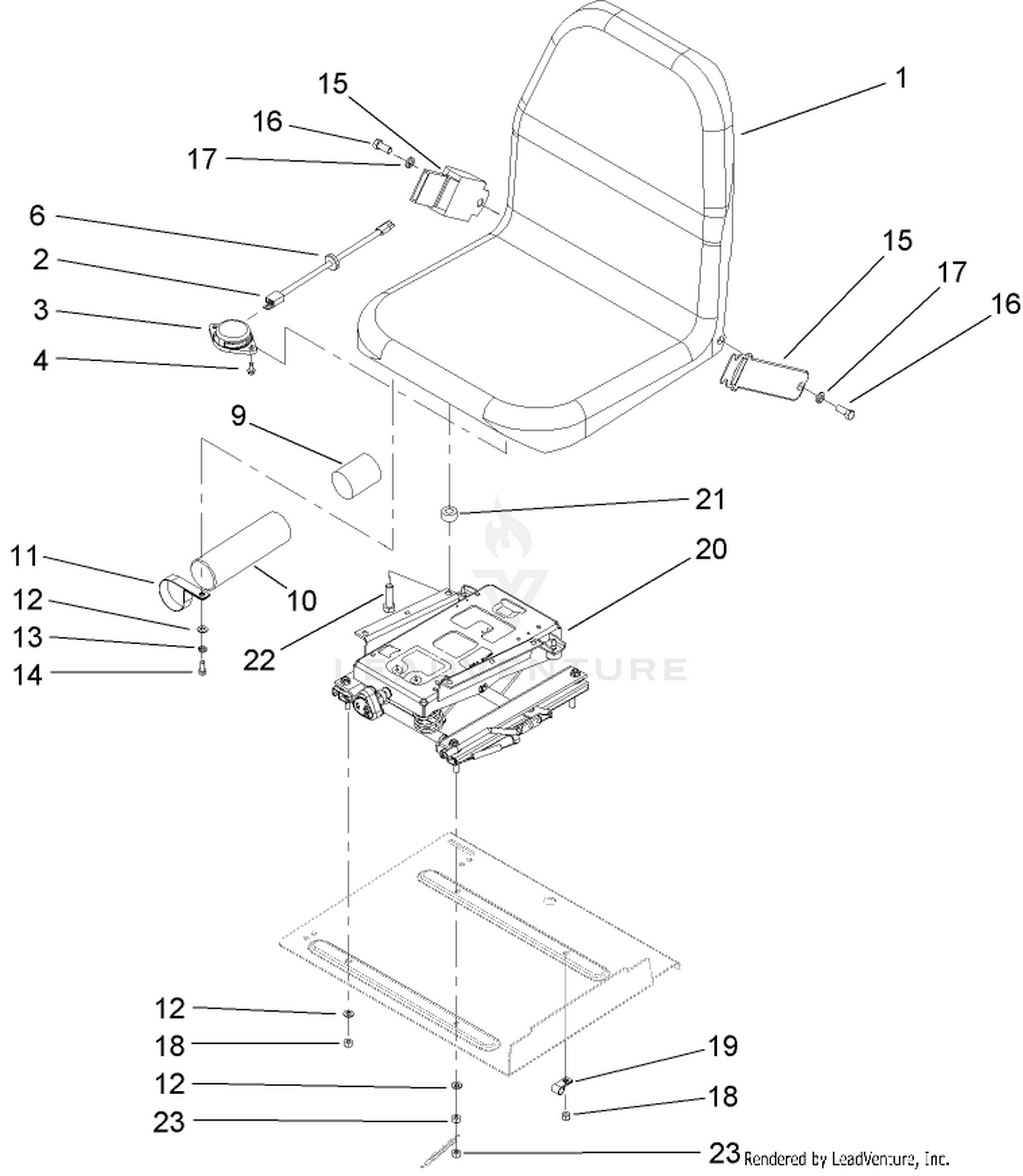 Seat and Suspension Assembly