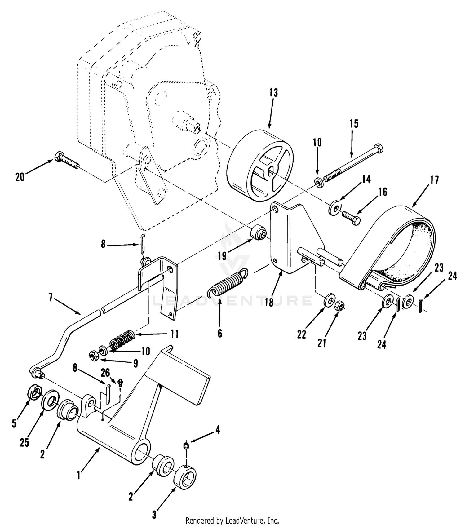 Clutch, Brake And Speed Control Linkage 312-H  416-H