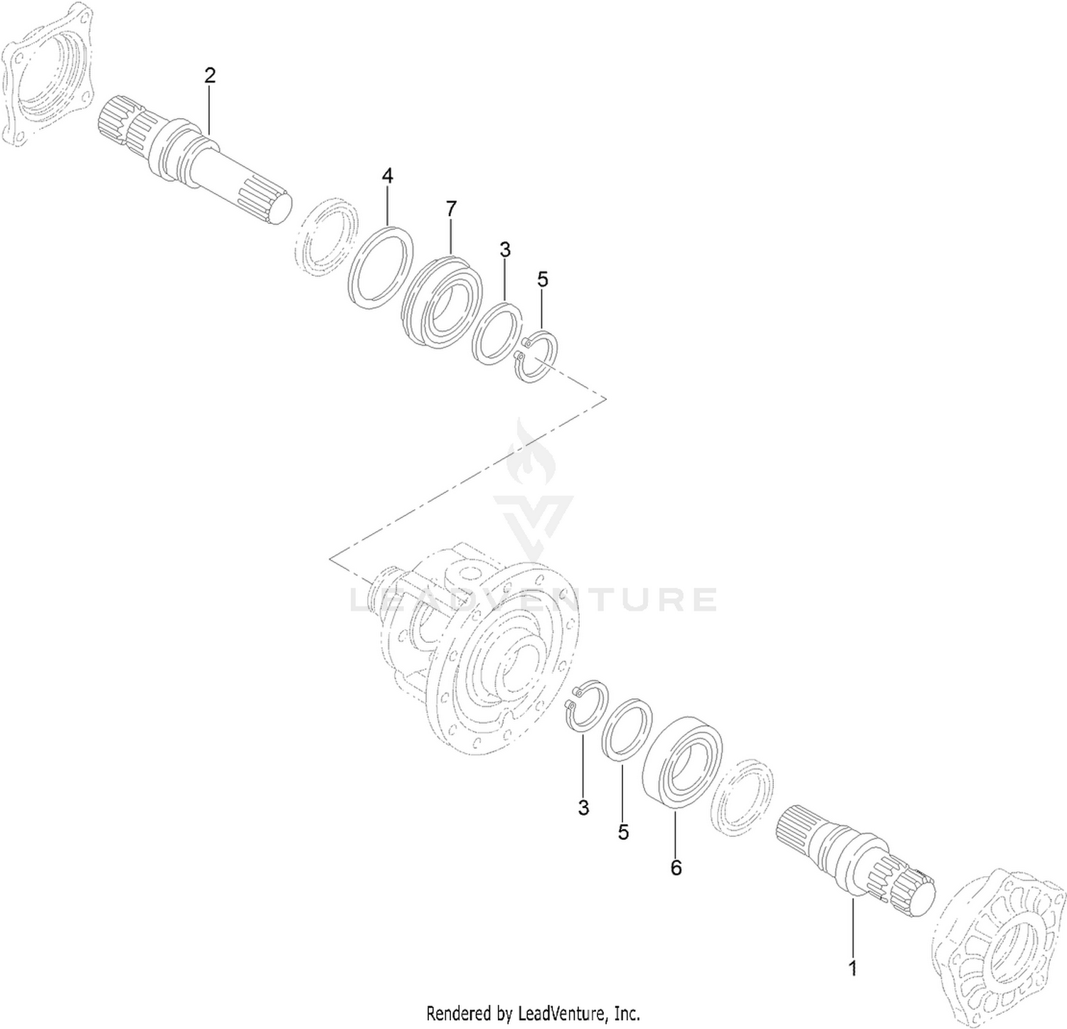 Axle Shaft Assembly  Transaxle Assembly No. 120-7610