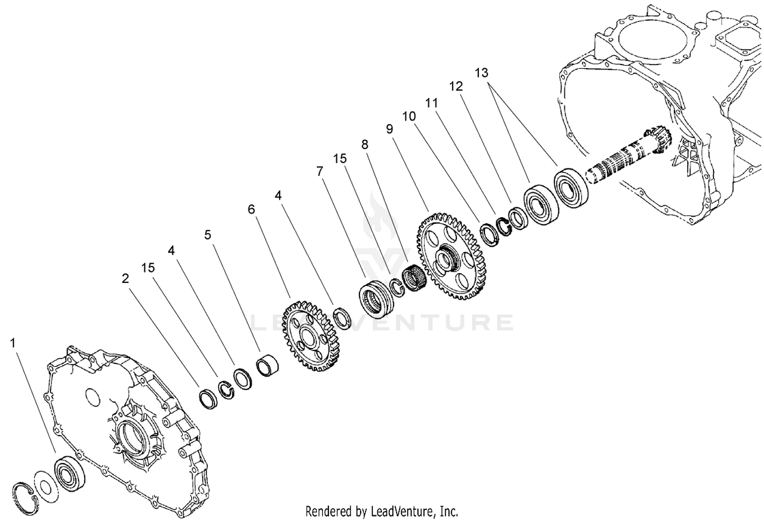 Countershaft Assembly  Transaxle Assembly No. 105-4180