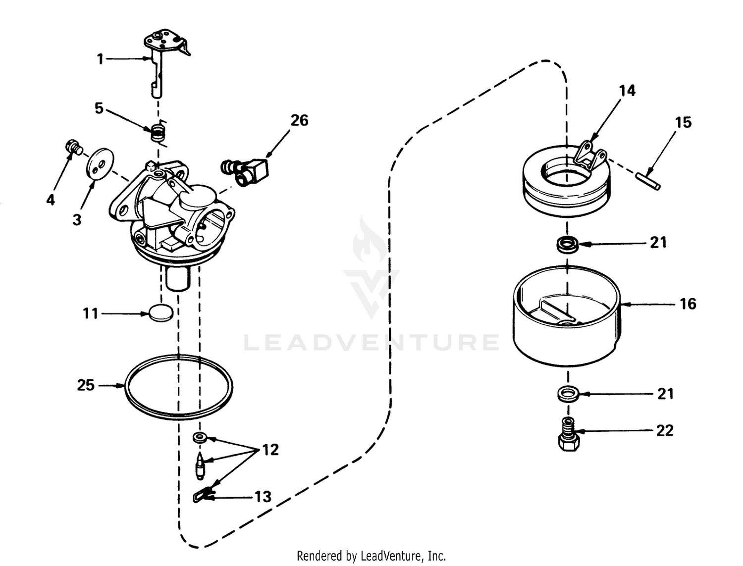 Carburetor No. 631784a (mower Model No. 21738)(engine No. Tnt 100-10056a)