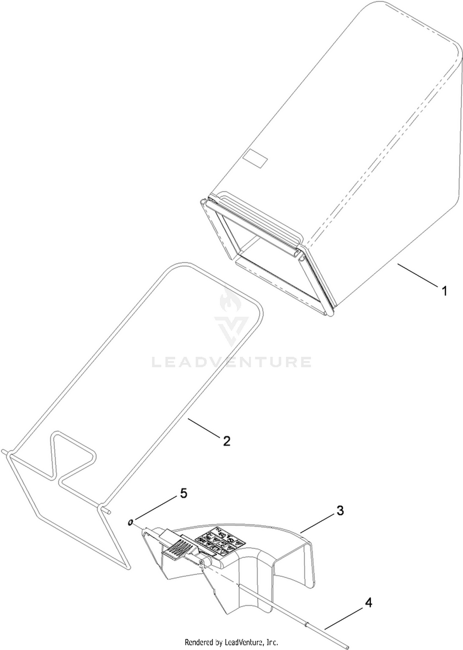 Rear Bag and Deflector Assembly
