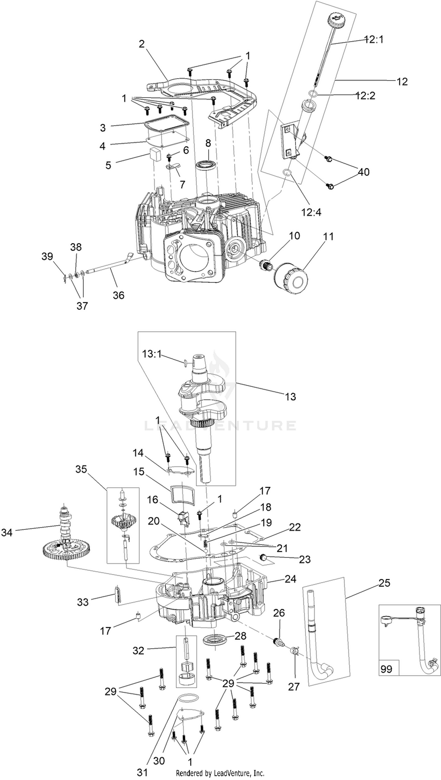 Crankcase and Crankshaft Assembly