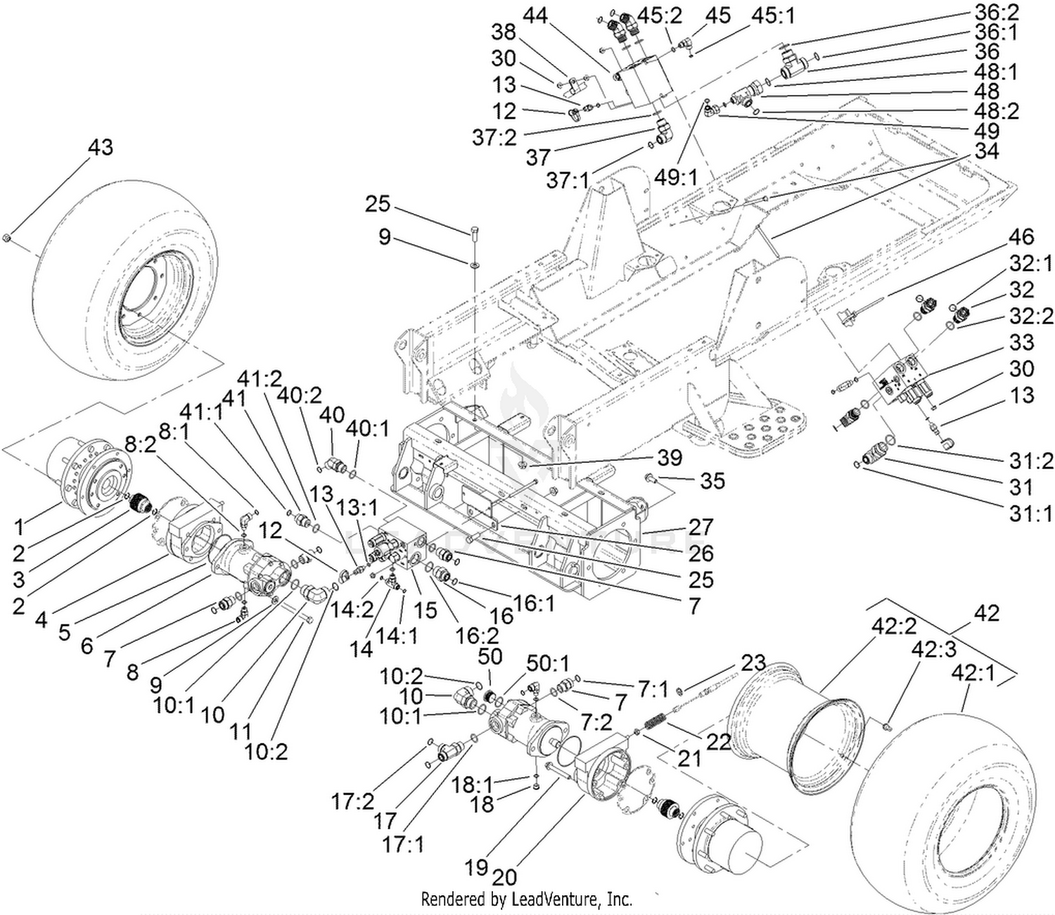 Planetary, Brake and Wheel Assembly