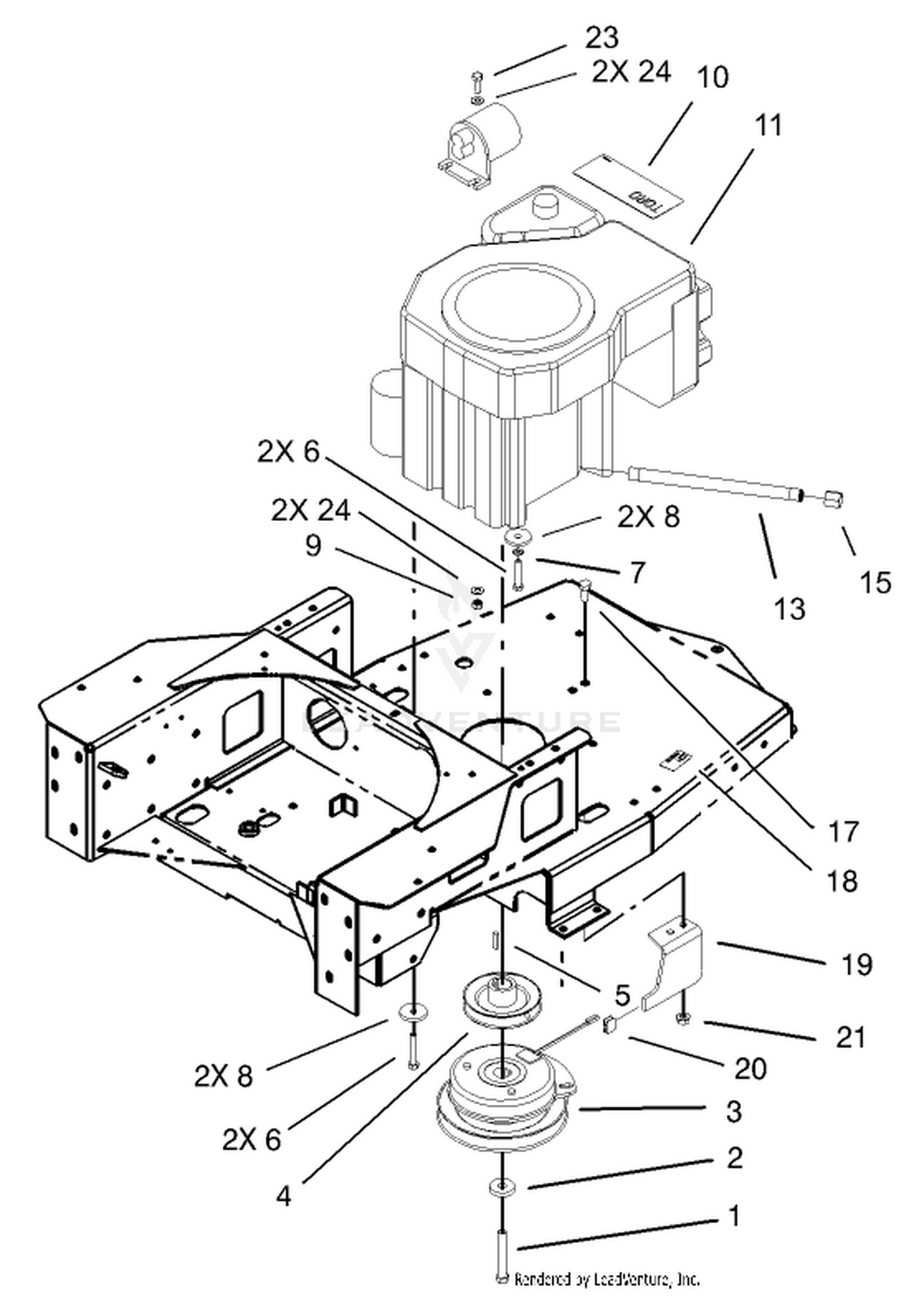 Engine and Clutch Assembly