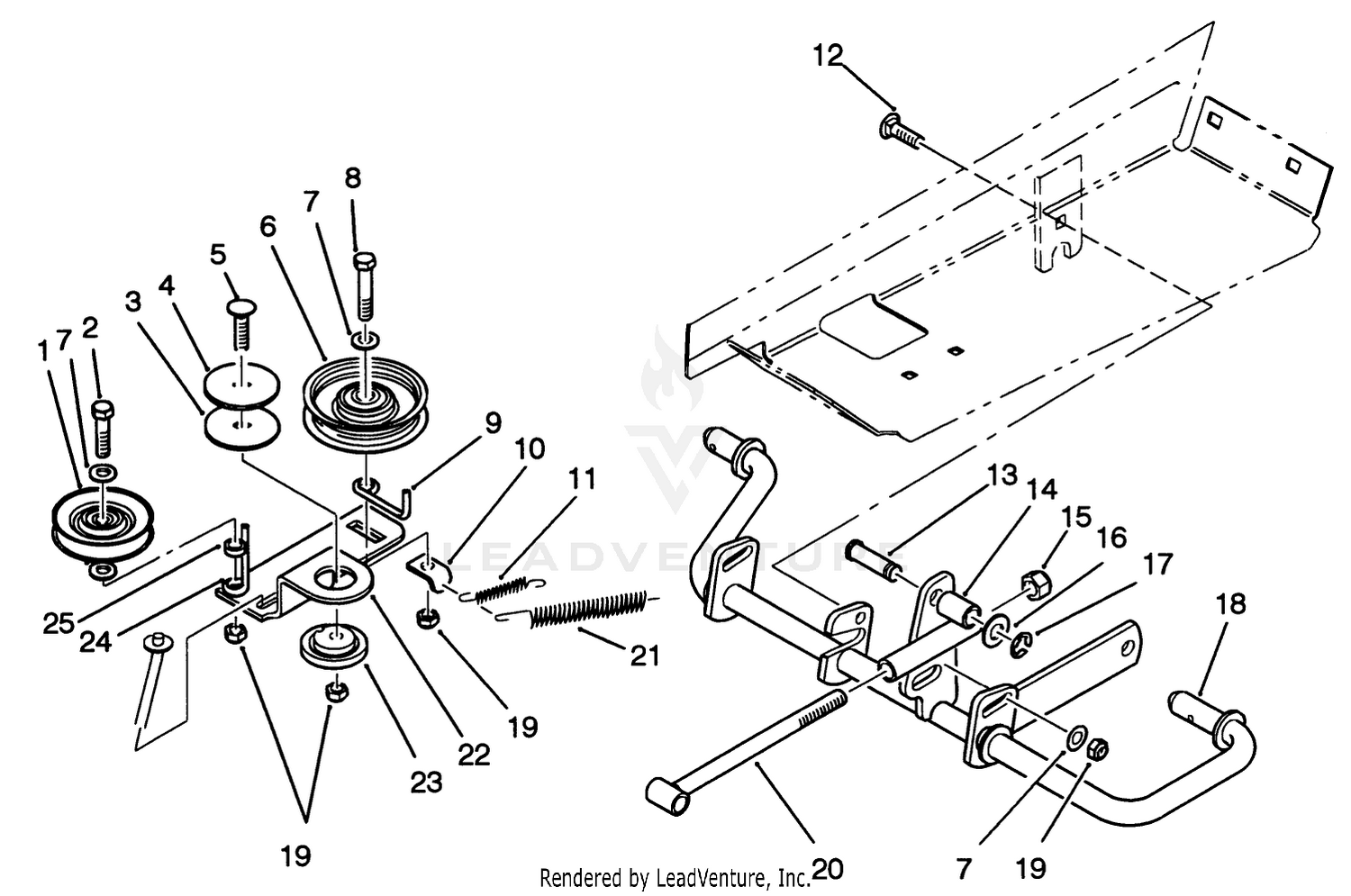 Idler And Pedal Shaft Assembly