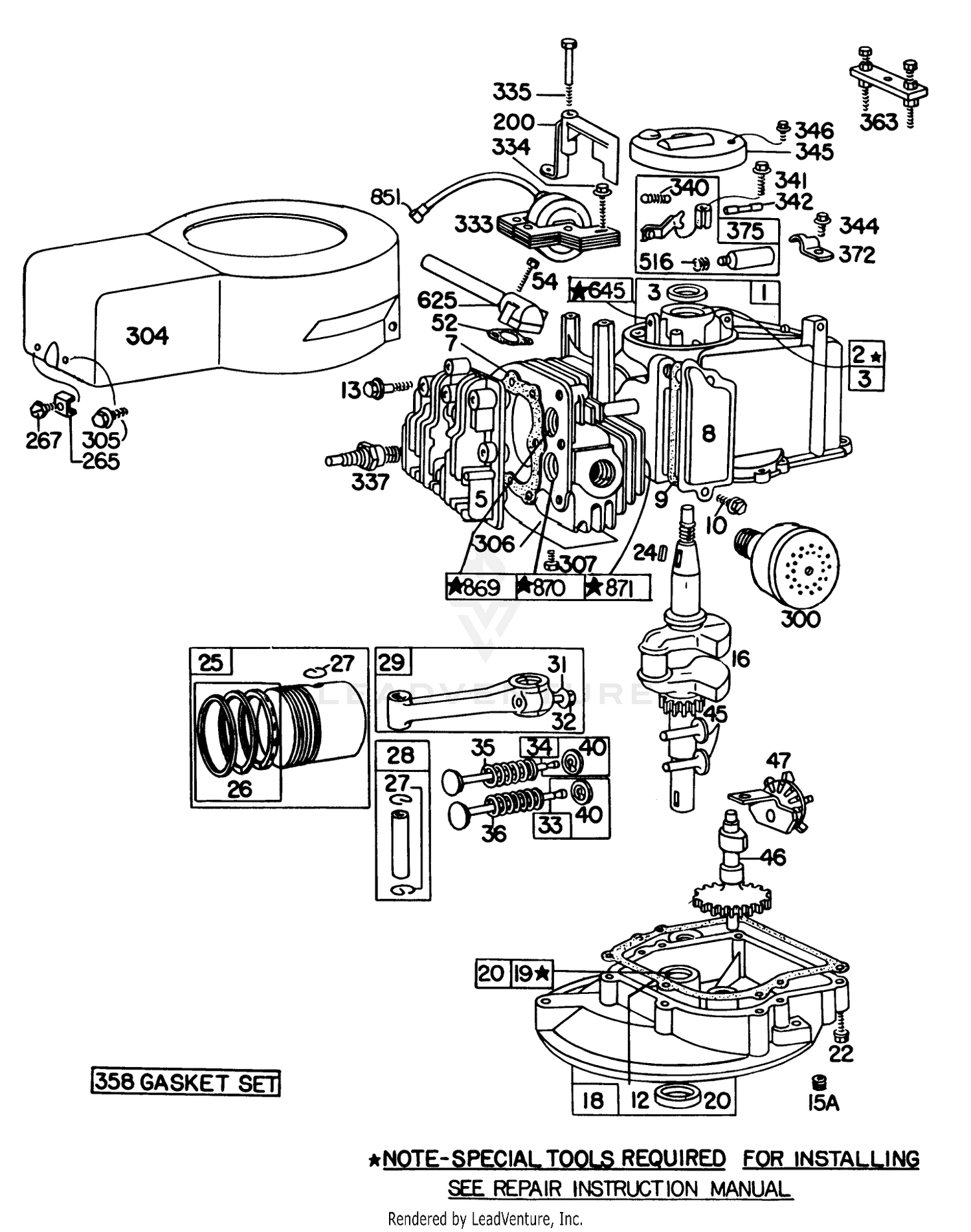 Briggs  Stratton Engine Model No. 92908-2055-01