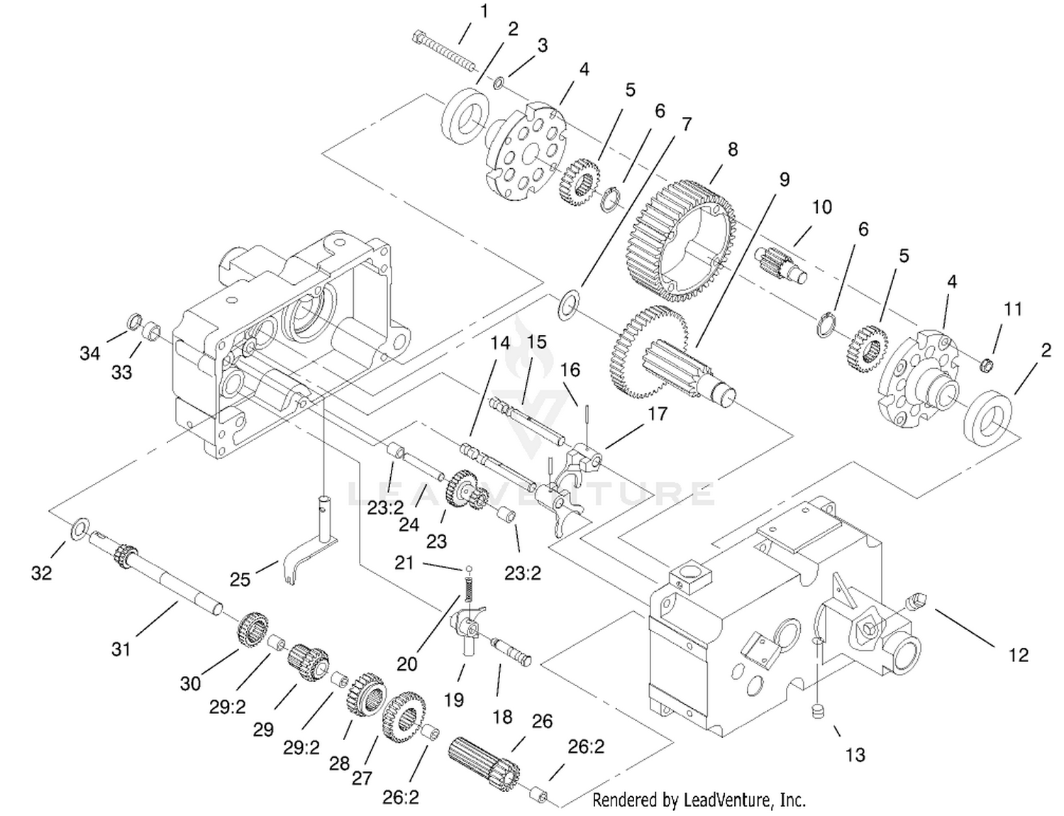 Transmission 8-Speed 4 Pinion (continued)(model 73429 Only)