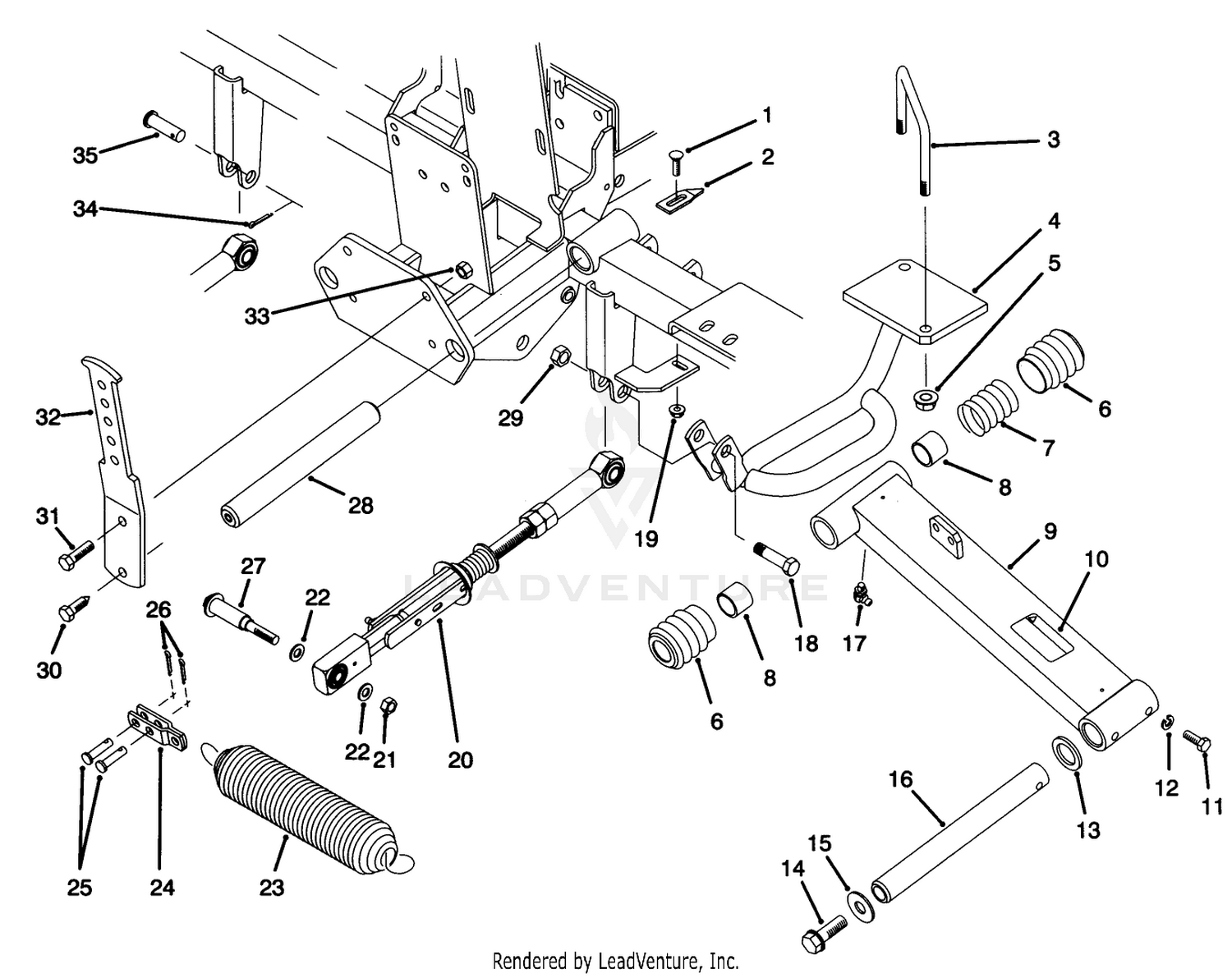 Front Cutting Unit Lift Arm Assembly