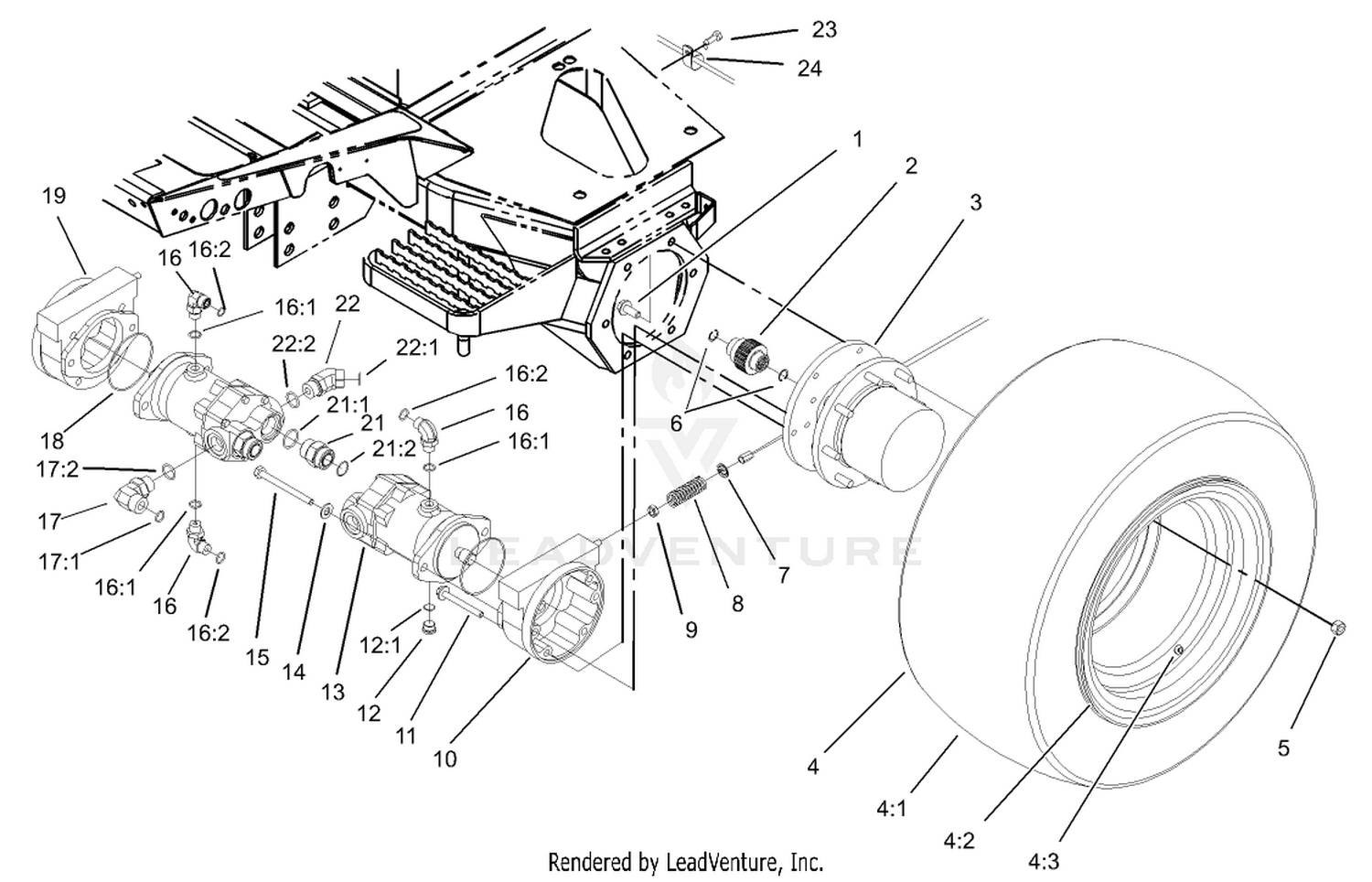 Front Drive and Brake Assembly