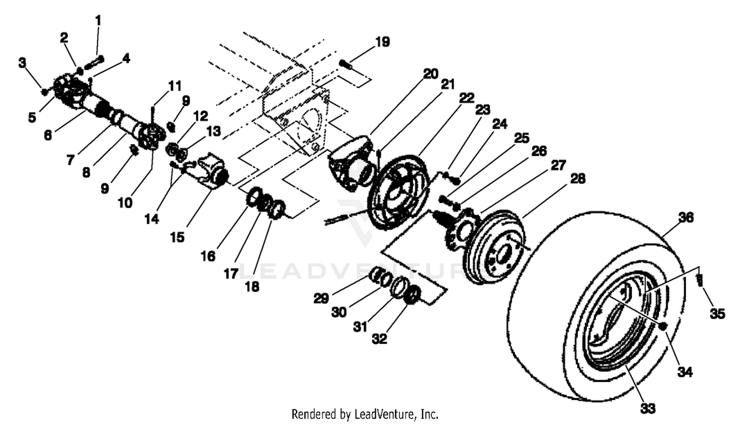 REAR AXLE ASM