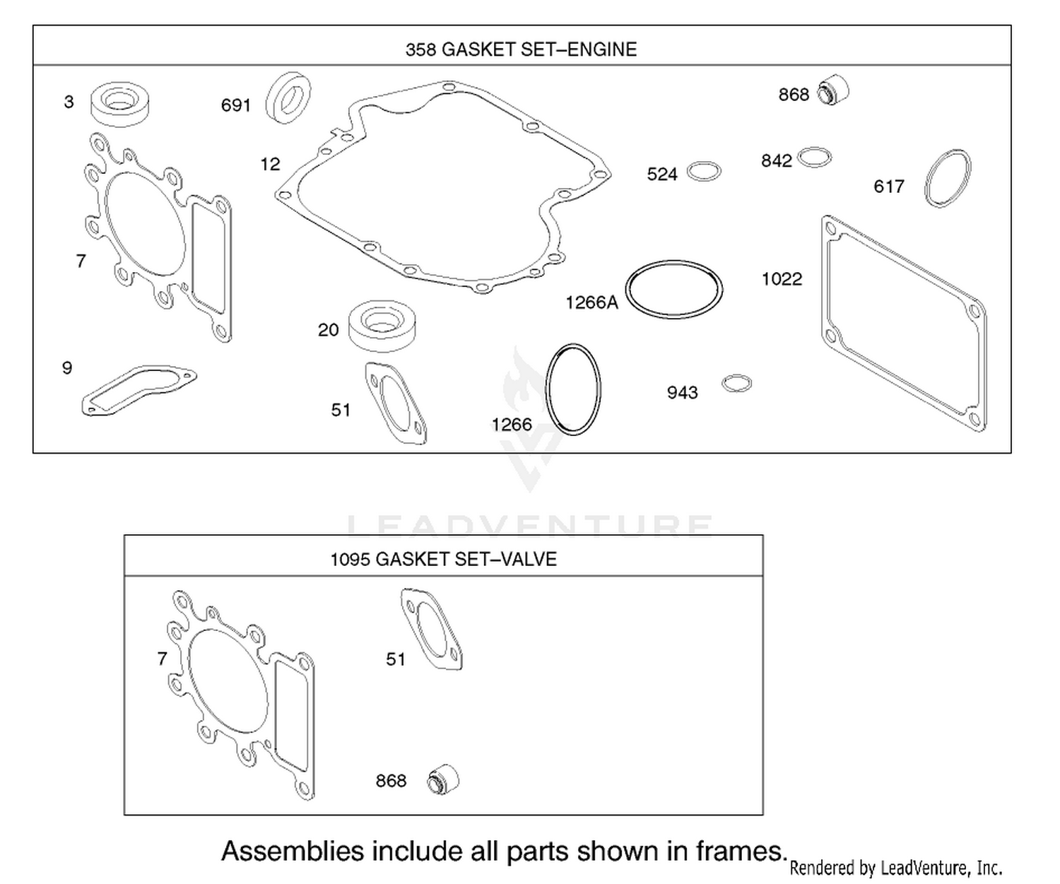 Gasket Assembly Briggs and Stratton Model 286H77-0121-E1