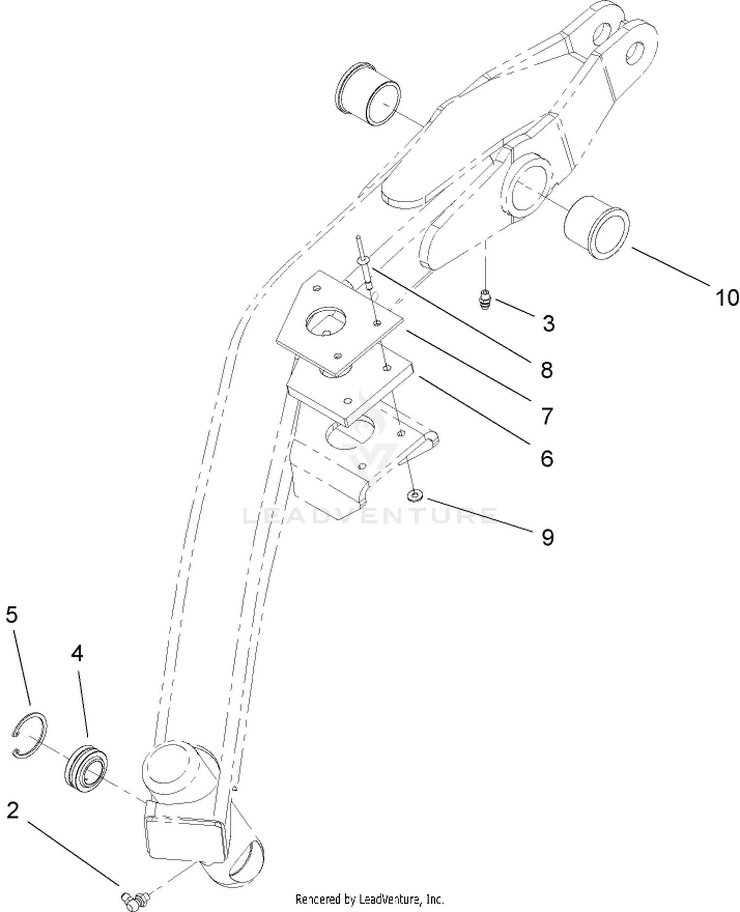 LH Lift Arm Assembly No. 108-1977