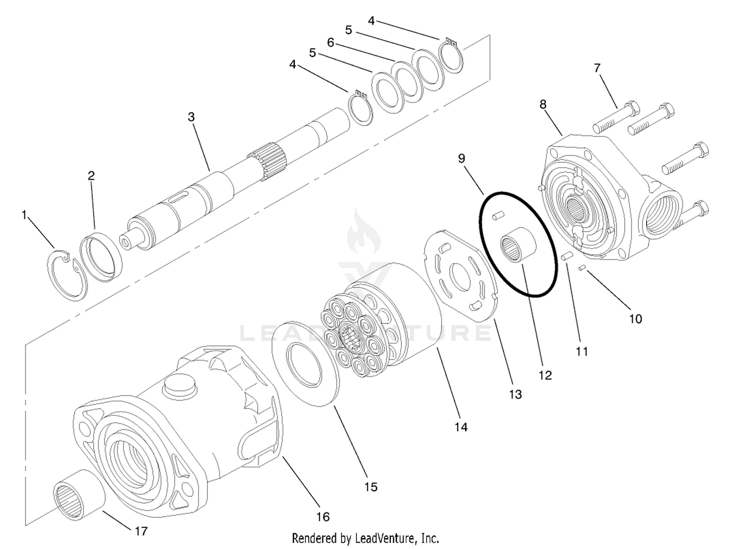 4 Wd Hydraulic Motor Assembly No. 92-7386