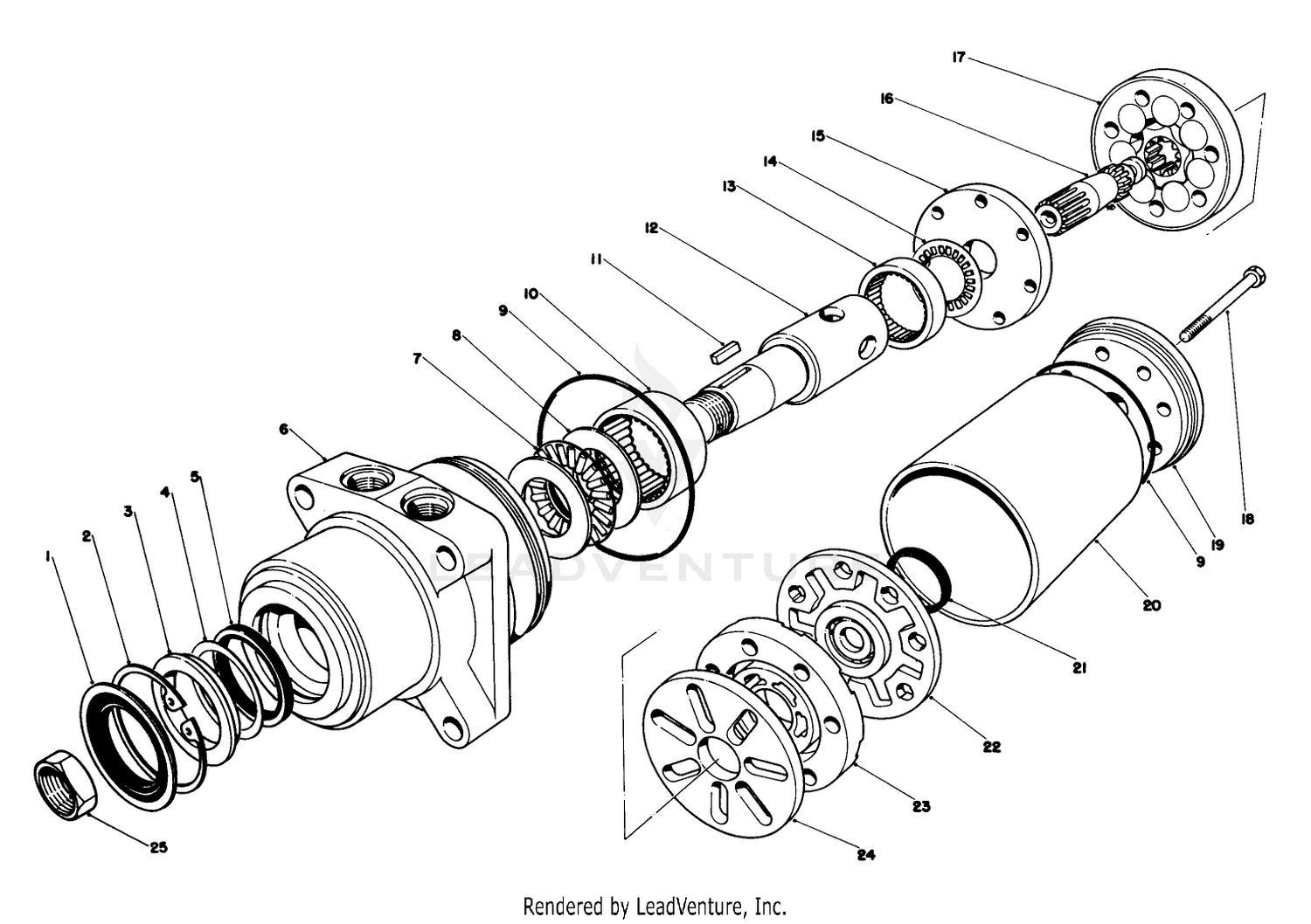 Hydraulic Drive Motor (front) No. 17-2450