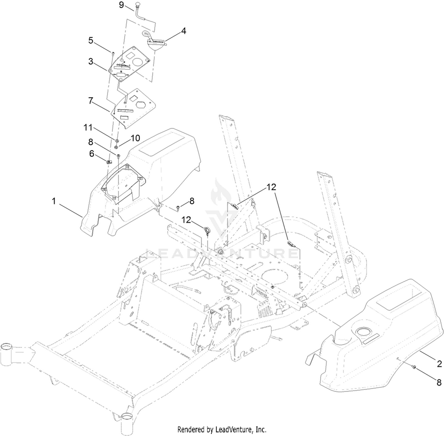 Control Panel and Body Styling Pod Assembly