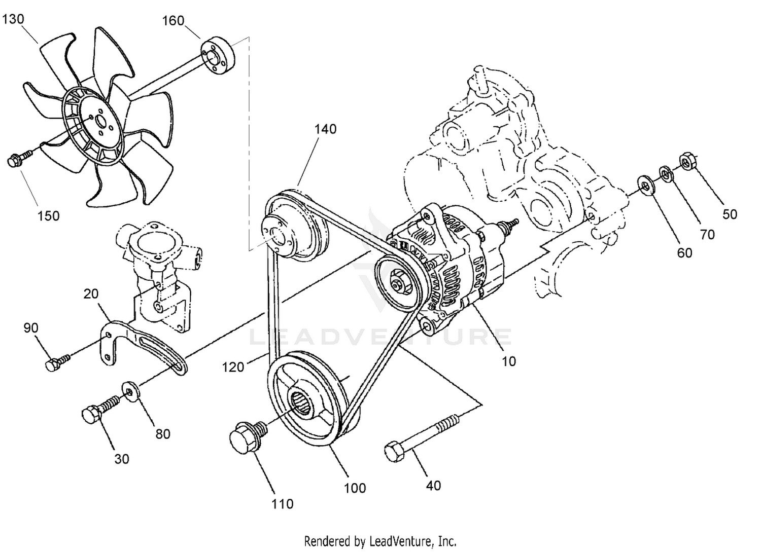 Alternator and Pulley Assembly