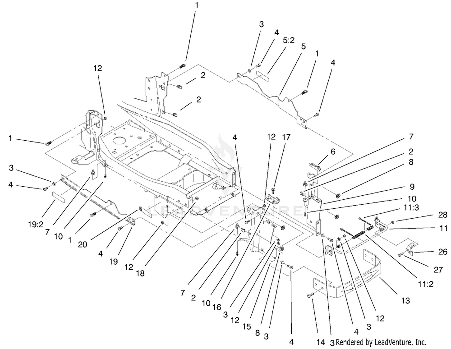 Bumper  Hood Support Assembly