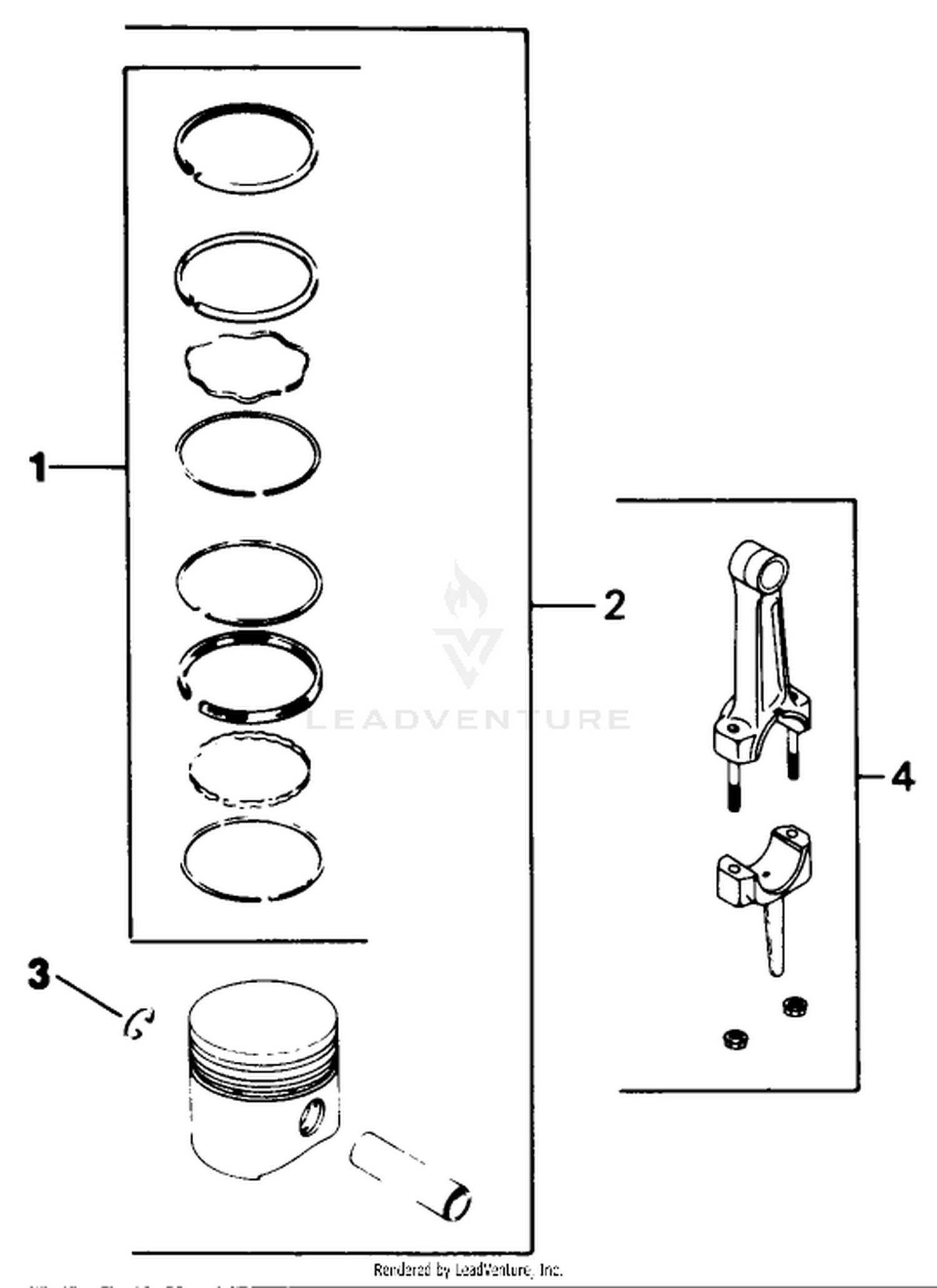 Piston  Rod-Engine Assembly-Kohler Model No. M16s-711533