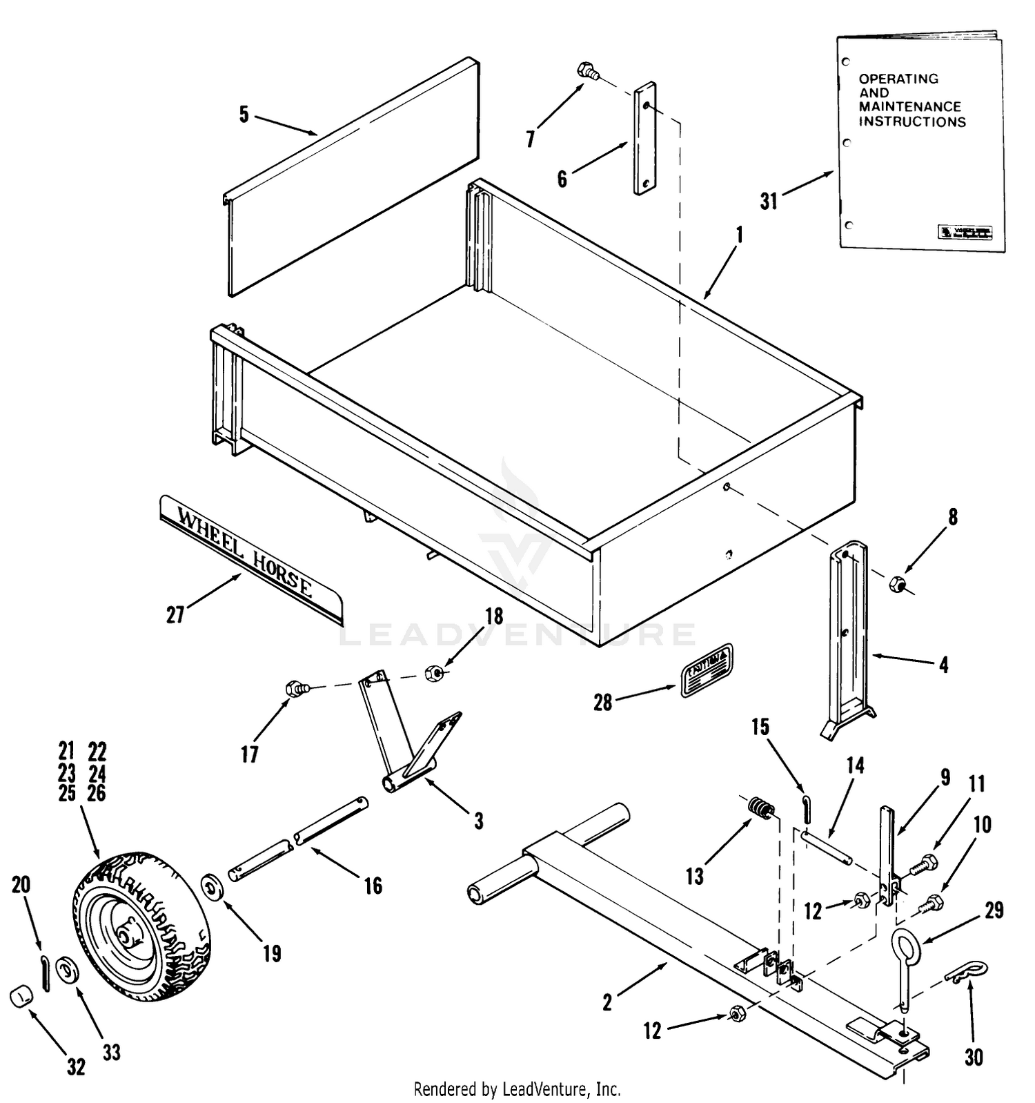 Dump Cart-10 Cu. Ft. (.28 Cu. M) Vehicle Identification Number 07-10dc02