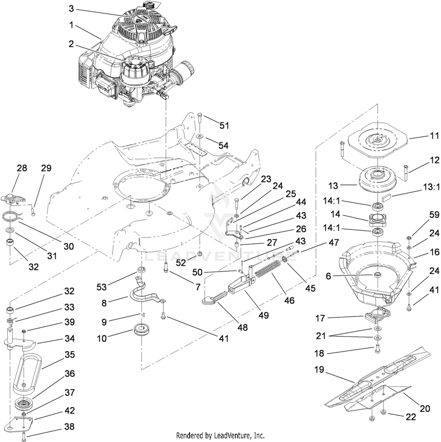 Engine and Blade Assembly
