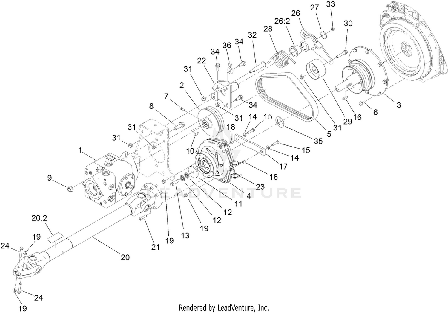 Hydraulic PTO Assembly