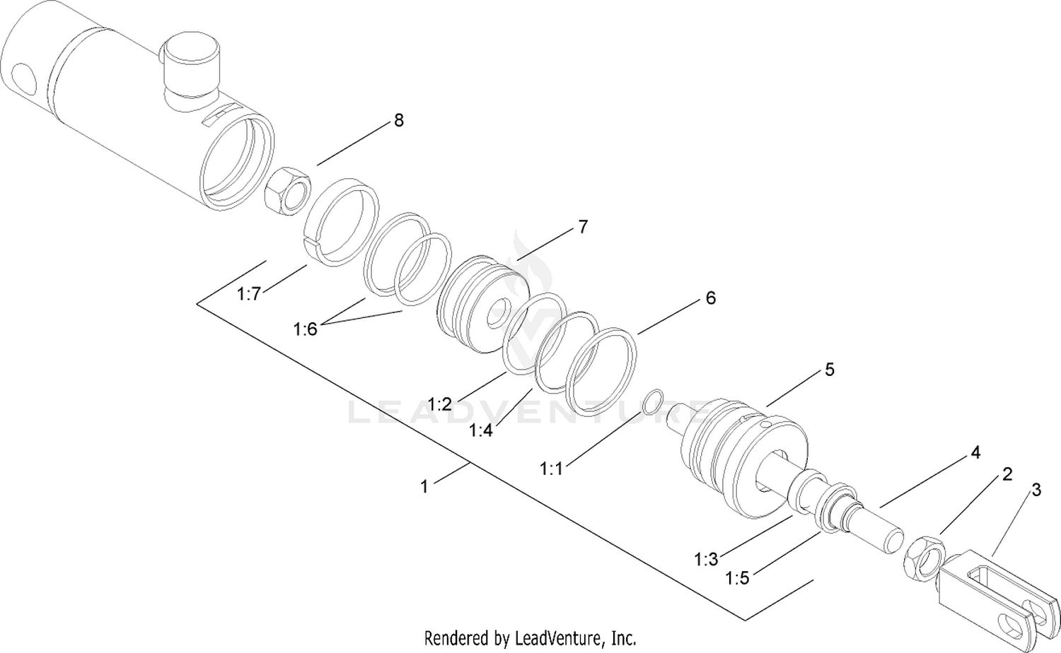 Hydraulic Cylinder Assembly No. 106-9066