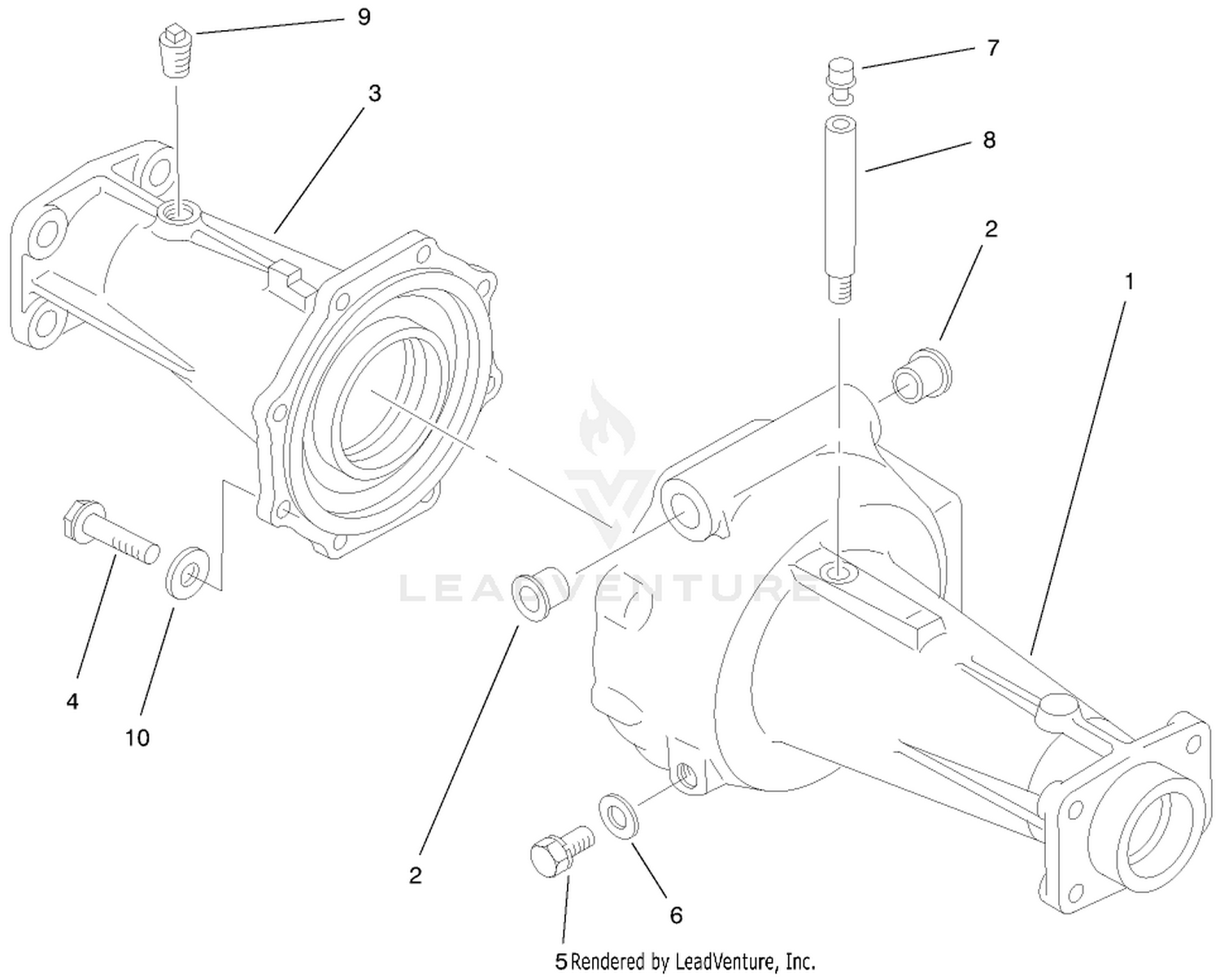Axle Housing Assembly Axle No. 93-7780 (model No. 03801 Only)