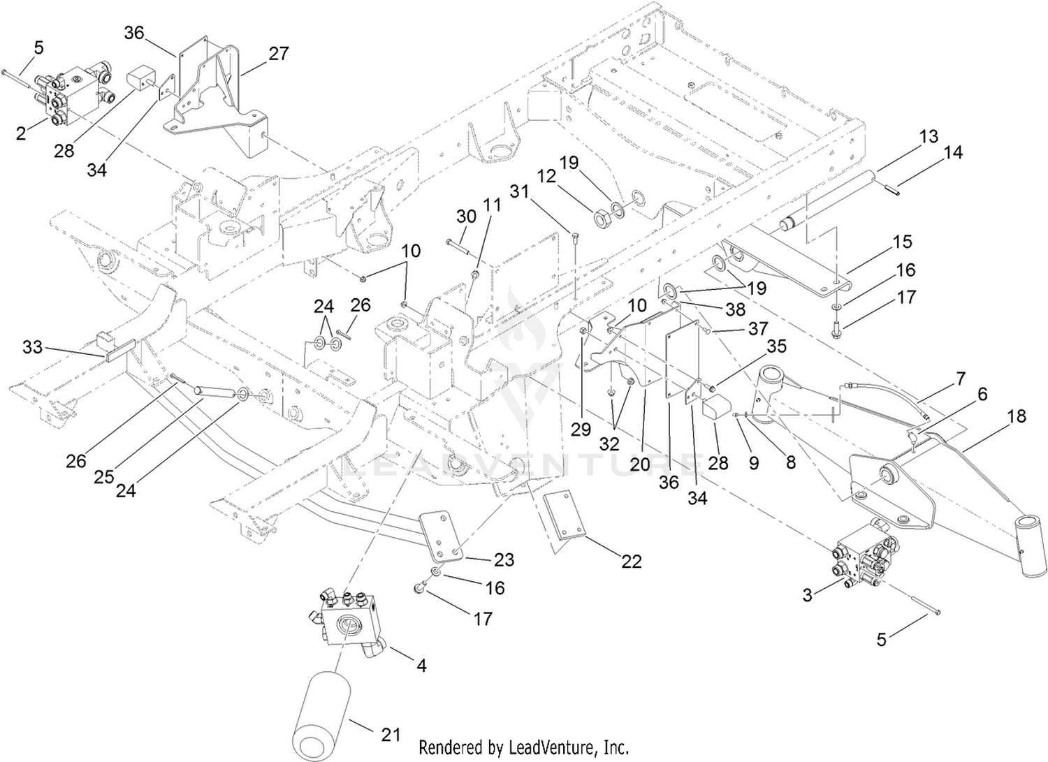 Frame and Rear Axle Assembly