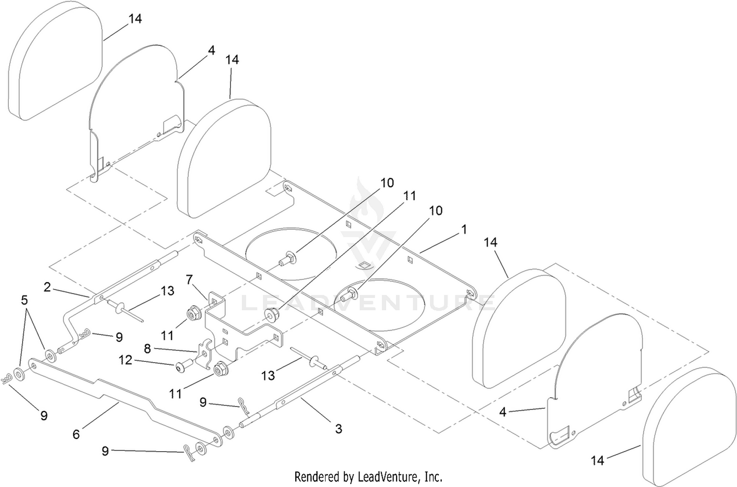 Air Diverter Assembly No. 121-8369  For Cab Model Only