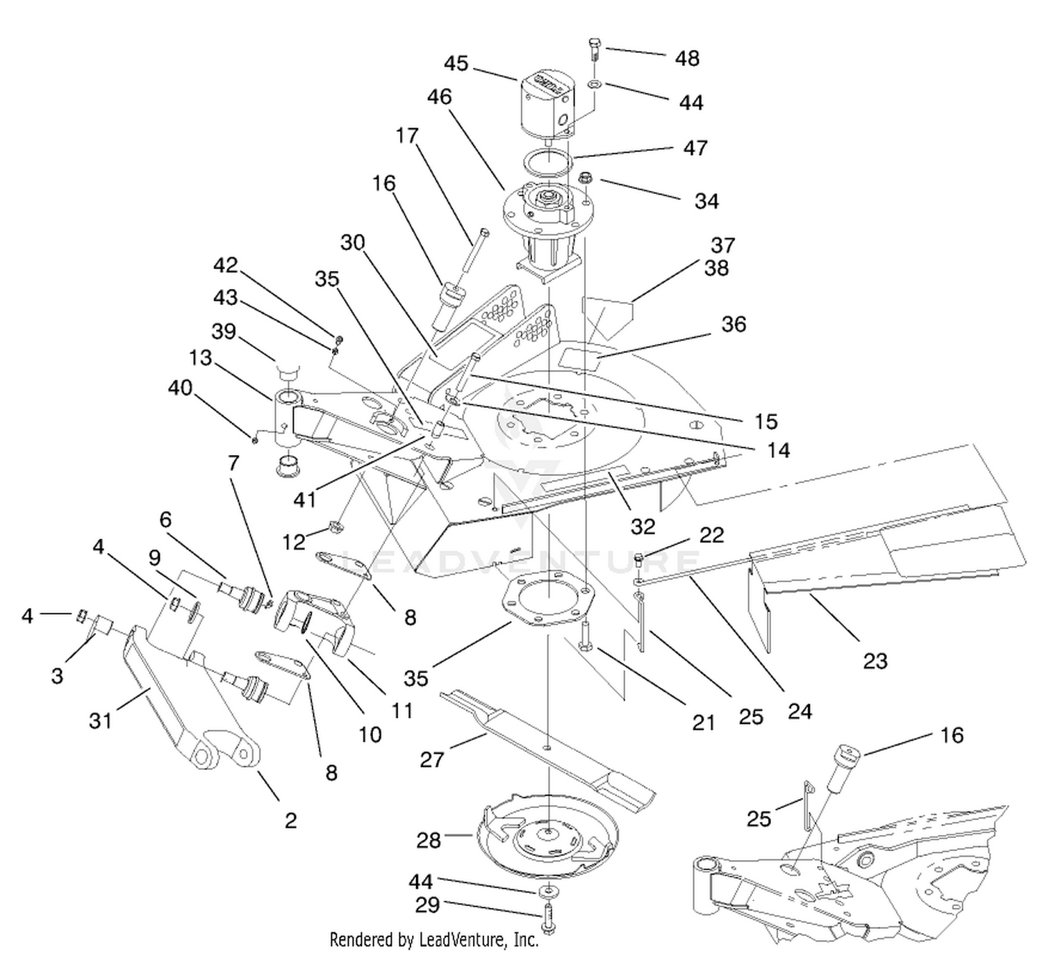 R.H. Chamber and Pivot Assembly