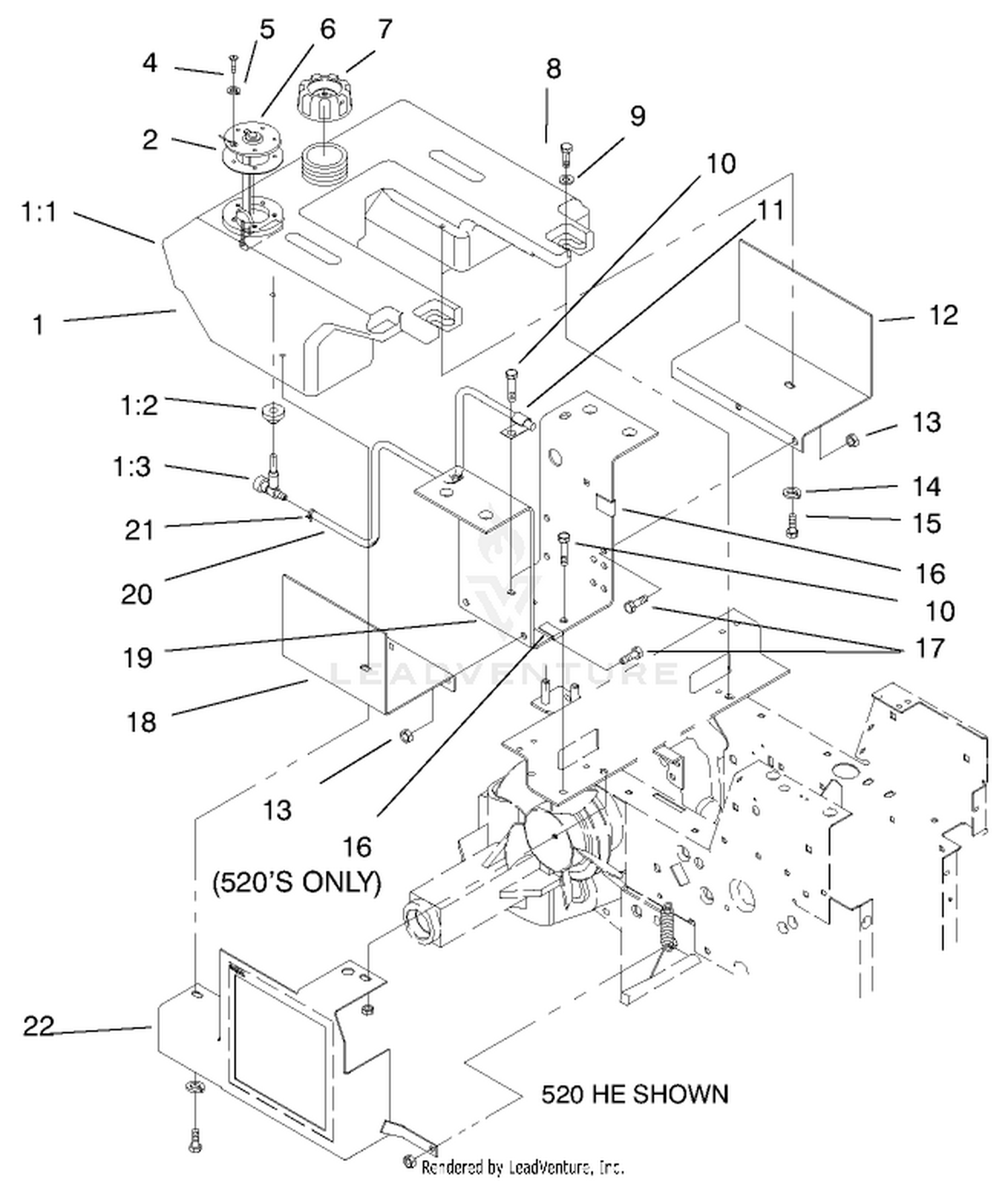 Fuel Tank  Hydro Fan Control Assembly 500
