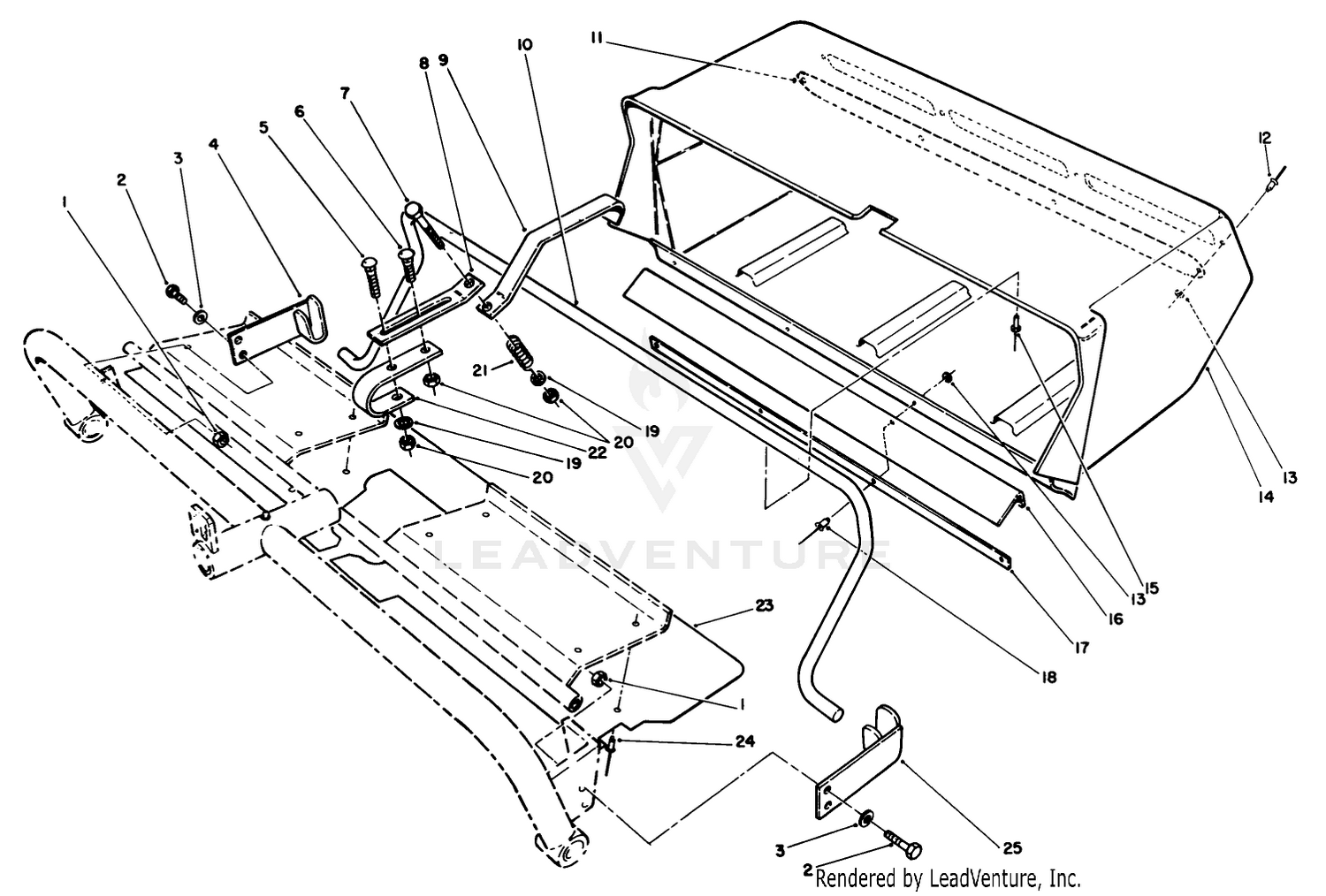 Grass Collection System Model 03433 (opt.)(cont.)(rear Cutting Unit Basket Assembly)