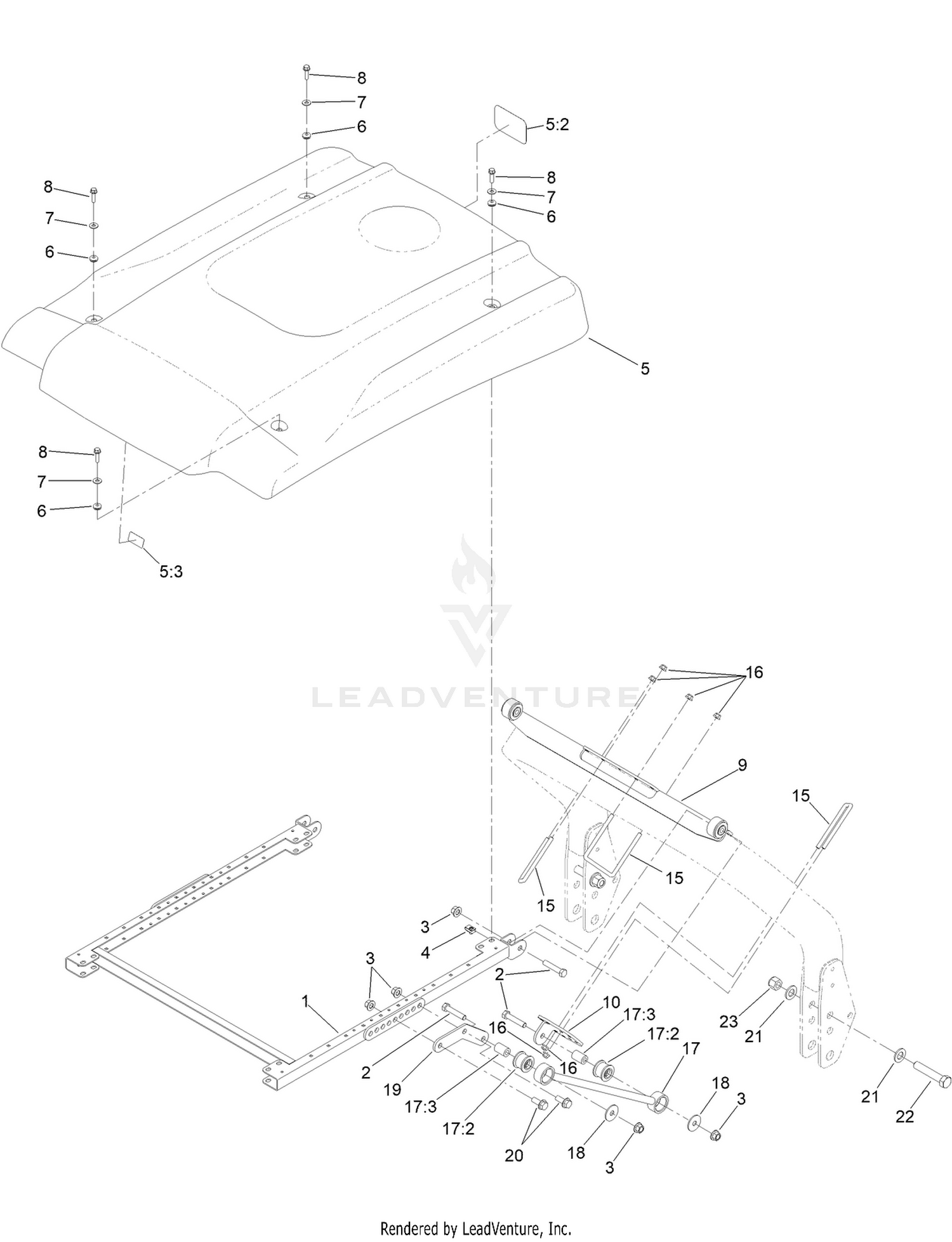 Groundsmaster 4500/4700/7000  Sunshade Assembly