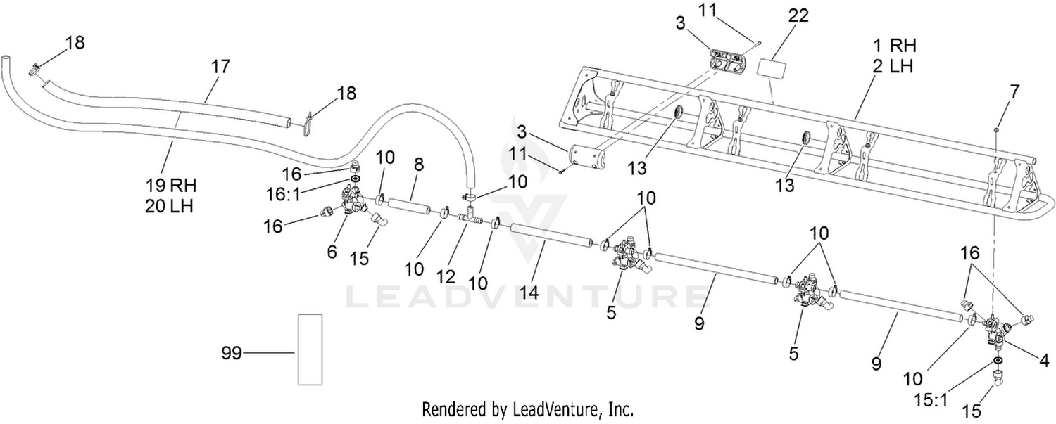 Left and Right Hand Boom Assembly