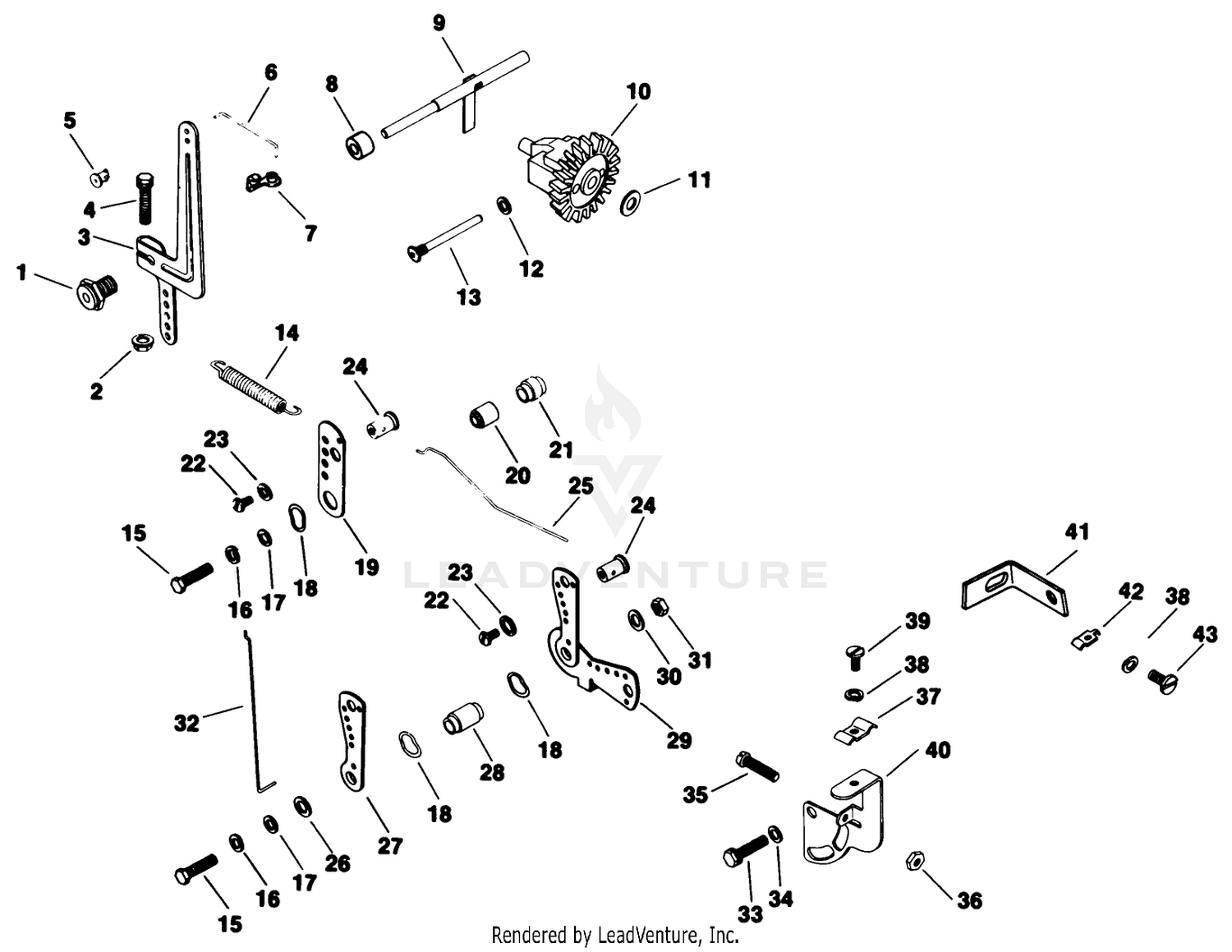 Governor-Engine Kohler Model No. M16qs Spec No. 711563