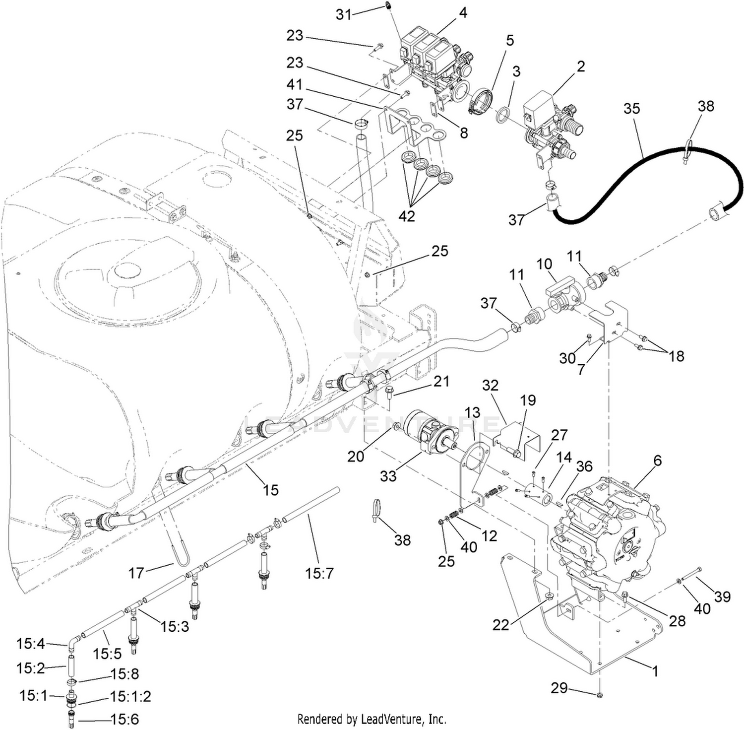 Spray Pump and Valve Assembly