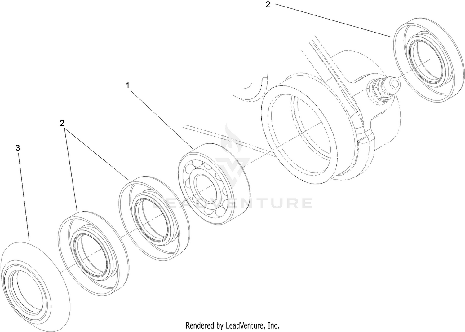 Groomer Bearing and Seal Assembly No. 110-4086