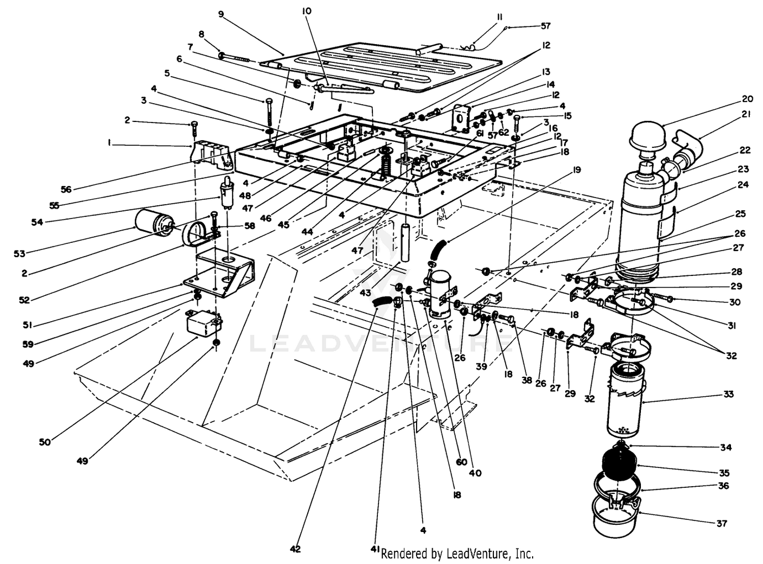 Seat Frame  Air Cleaner Assembly