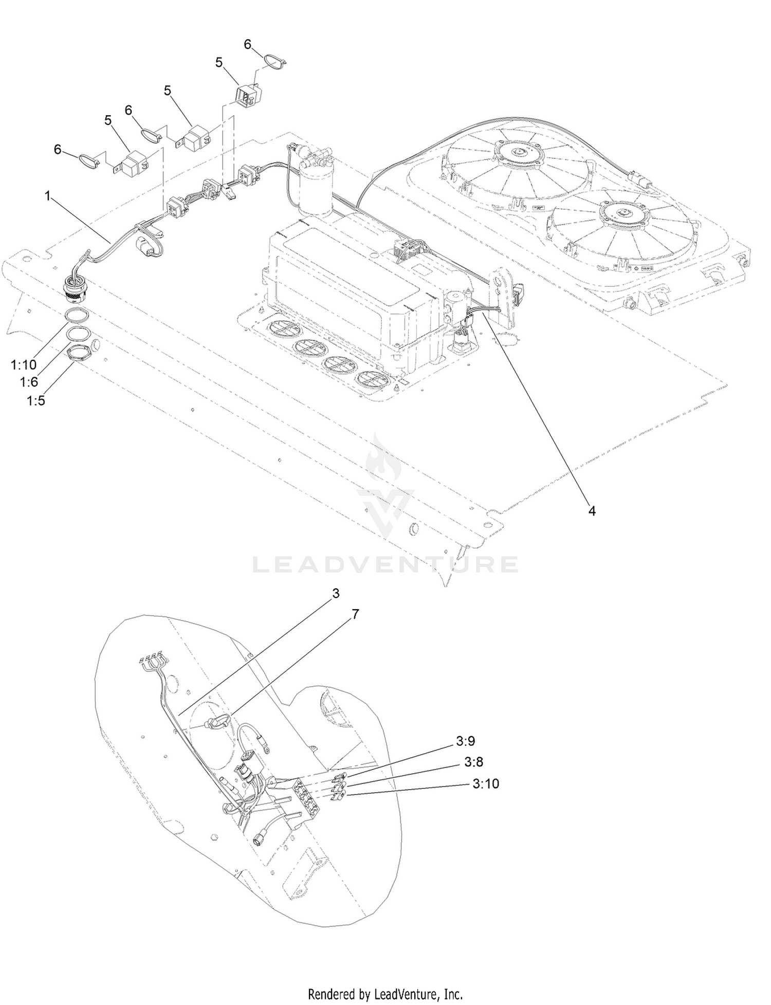 Cab Roof  Wire Harness Assembly